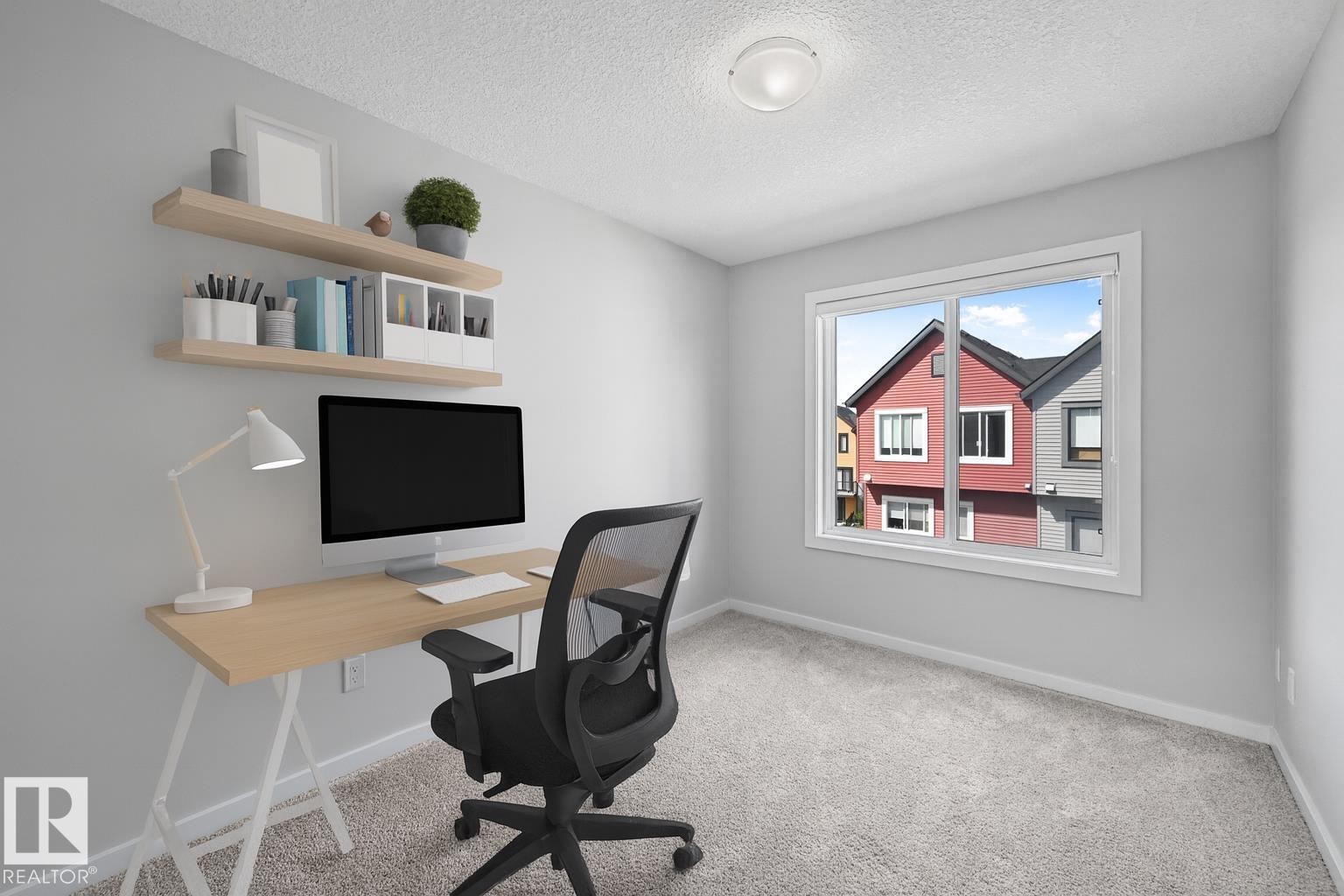 Virtually staged - 72 1010 Rabbit Hill Road, Edmonton, AB - Indoor Photo Showing Office