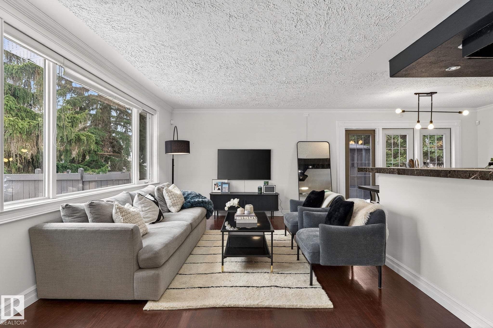 10704 130 Street, Edmonton, AB - Indoor Photo Showing Living Room