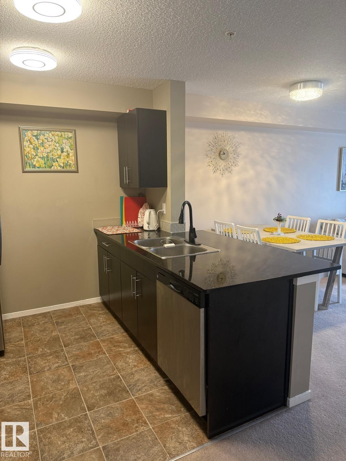 308 25 Element Dr Drive N, St. Albert, AB - Indoor Photo Showing Kitchen With Double Sink