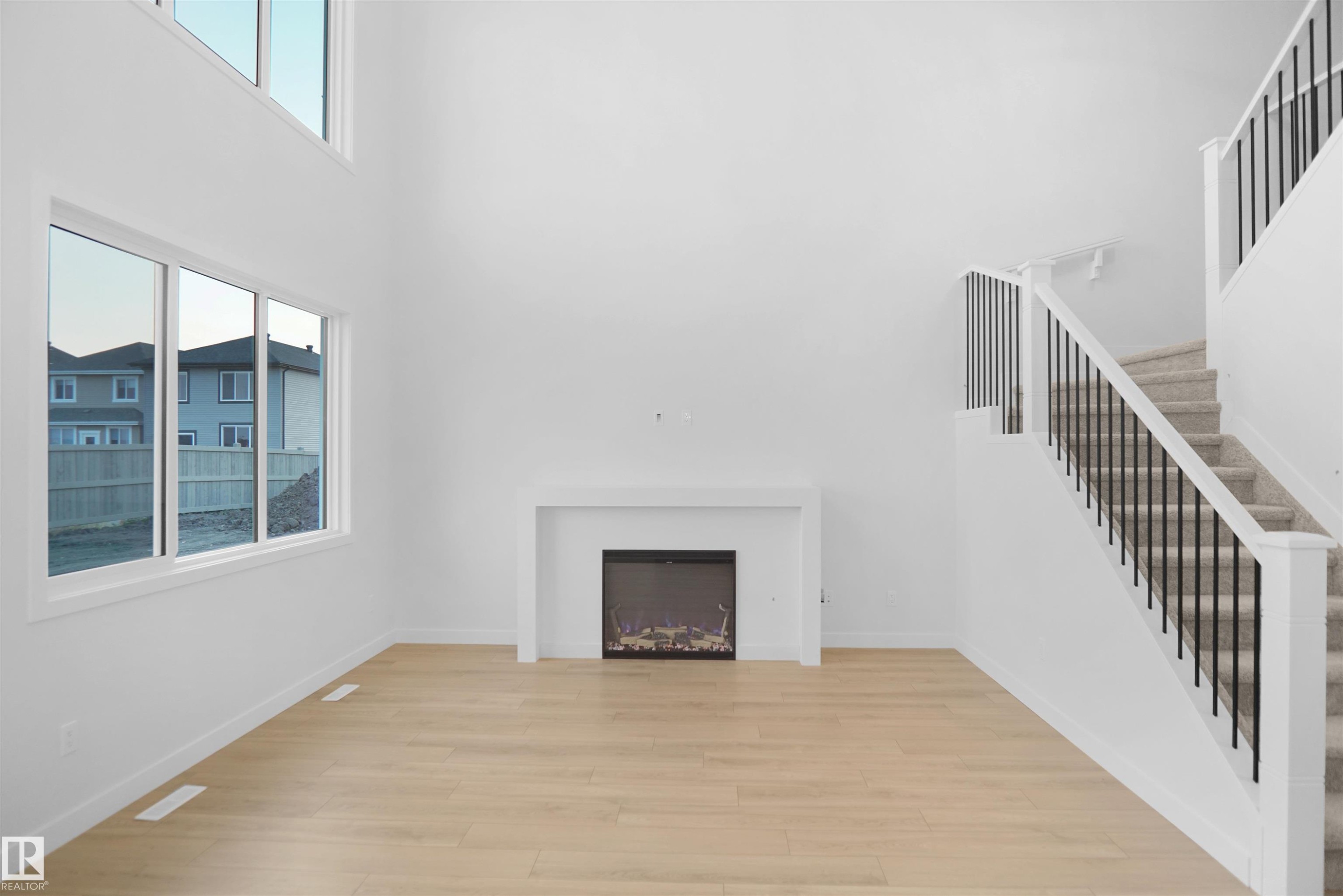 7227 182 Avenue, Edmonton, AB - Indoor Photo Showing Other Room With Fireplace