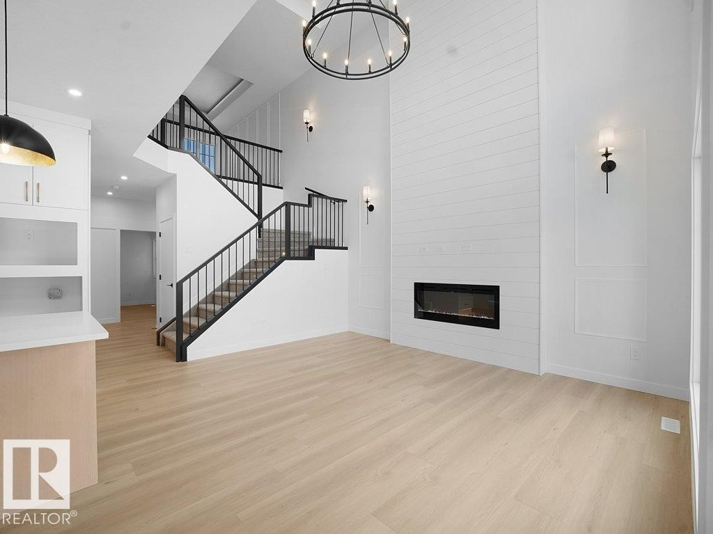 3328 Chickadee Drive, Edmonton, AB - Indoor With Fireplace