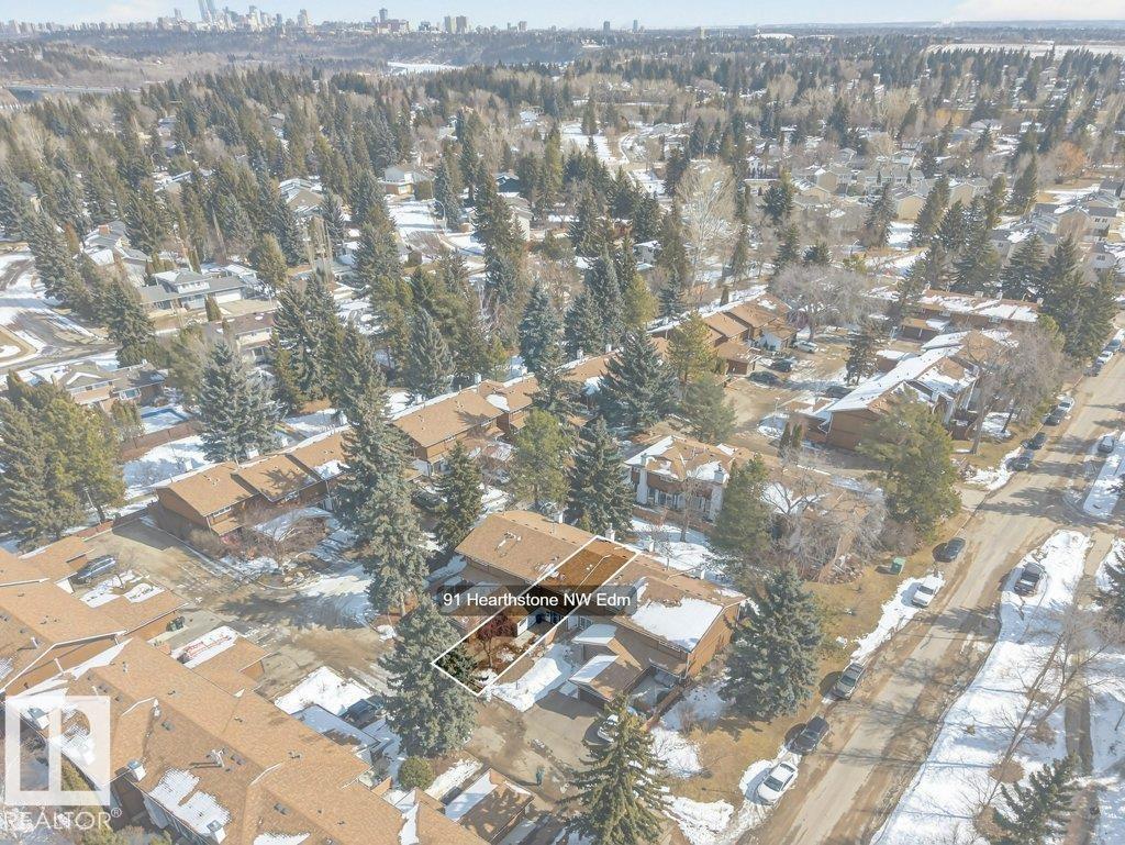 Aerial view of the property and its surrounding area - 91 Hearthstone, Edmonton, AB - Outdoor With View