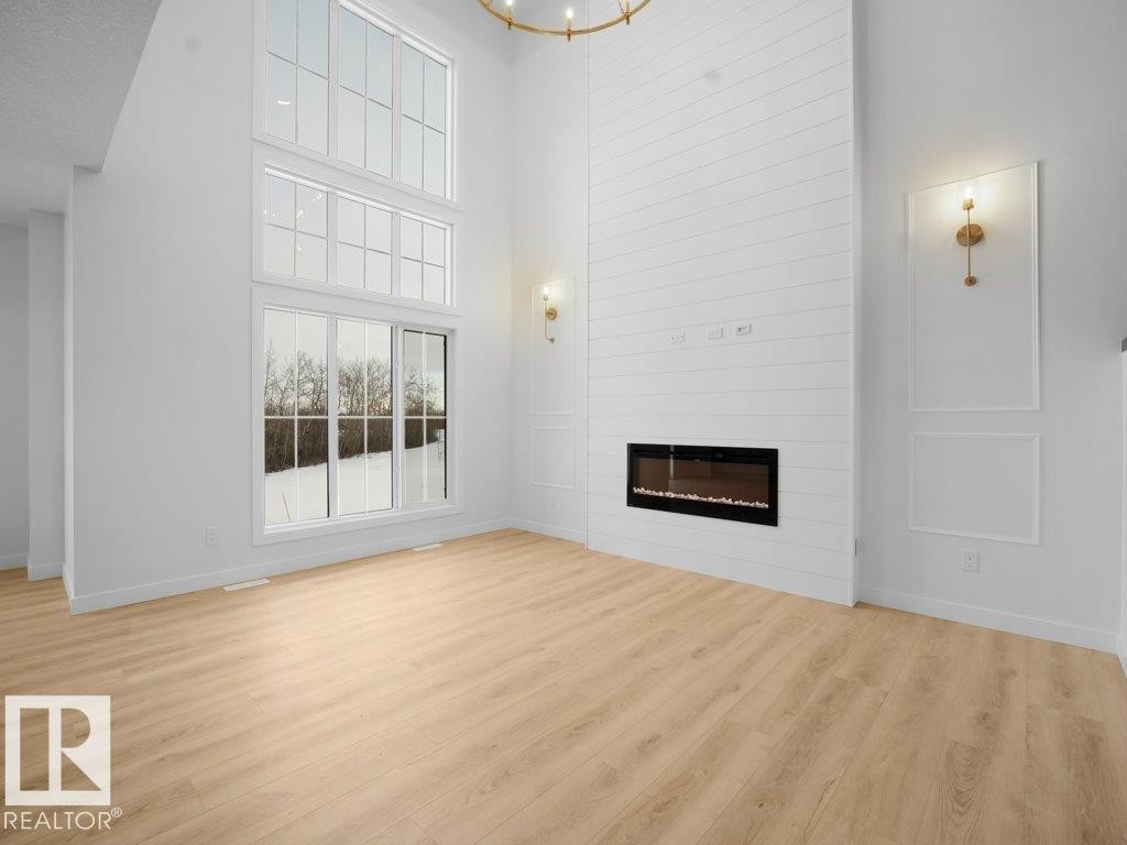 3282 Chernowski Way, Edmonton, AB - Indoor Photo Showing Living Room With Fireplace