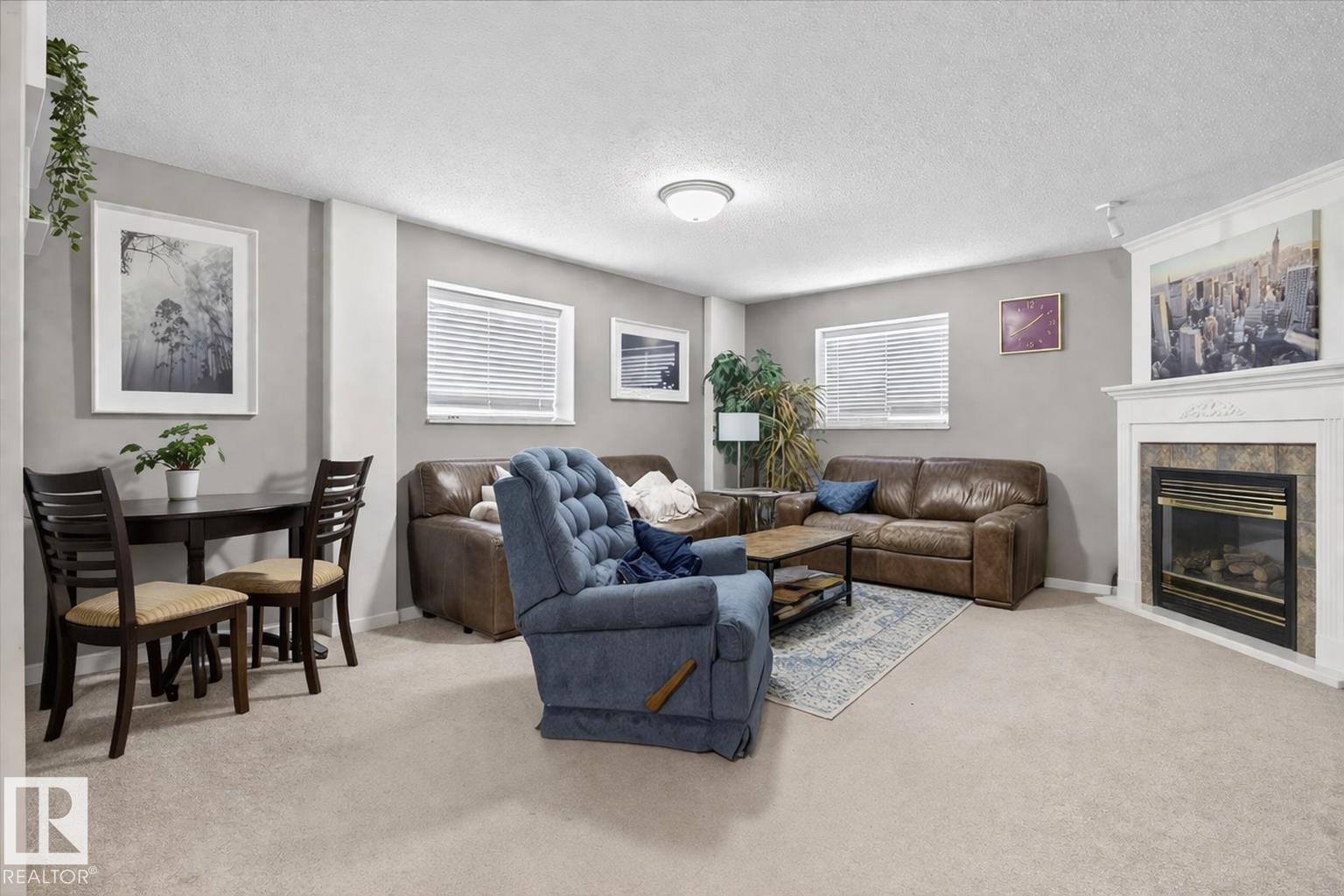 83 Hamilton Crescent, St. Albert, AB - Indoor Photo Showing Living Room With Fireplace
