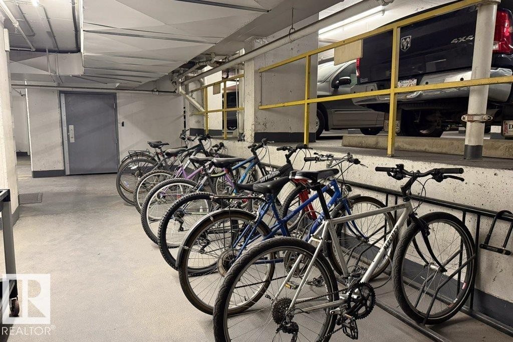 Bike Storage on P2 - 1101 12141 Jasper Avenue, Edmonton, AB - Indoor Photo Showing Garage