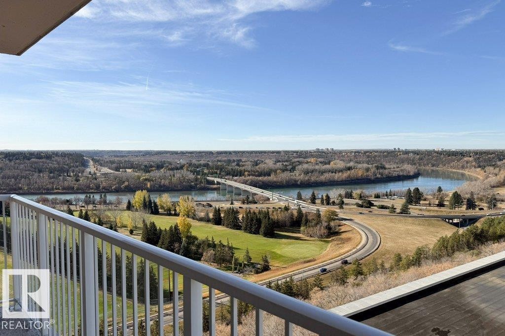 River Valley VIEW - 1101 12141 Jasper Avenue, Edmonton, AB - Outdoor With Balcony With View