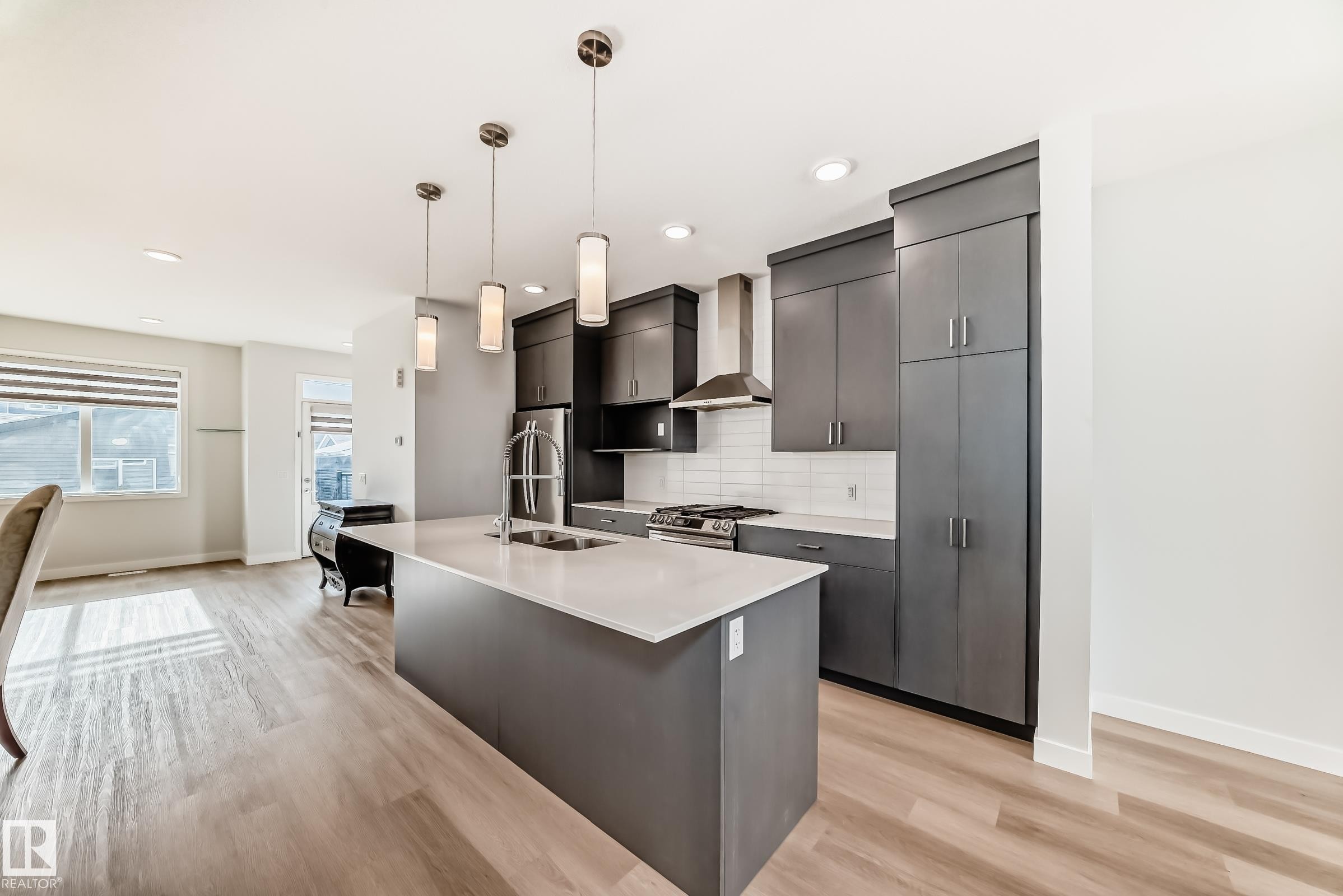 4005 Hawthorn Link Link, Edmonton, AB - Indoor Photo Showing Kitchen With Double Sink With Upgraded Kitchen
