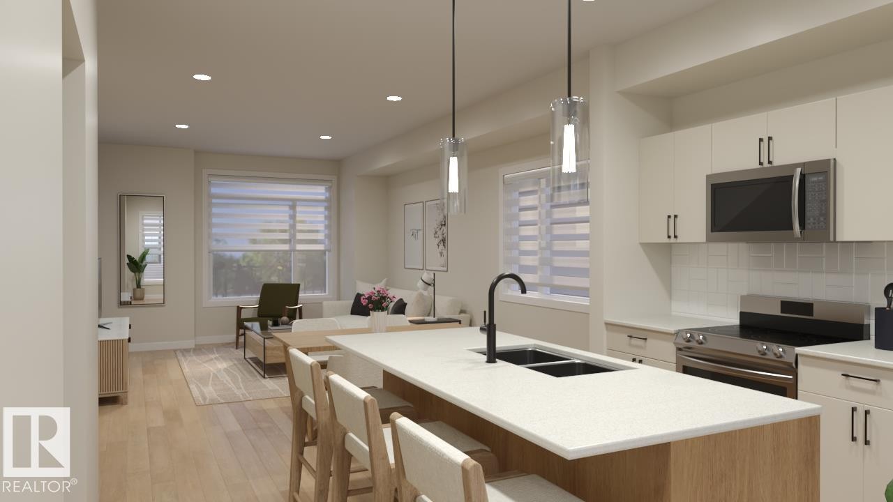 2635 Alces Way, Edmonton, AB - Indoor Photo Showing Kitchen With Double Sink With Upgraded Kitchen