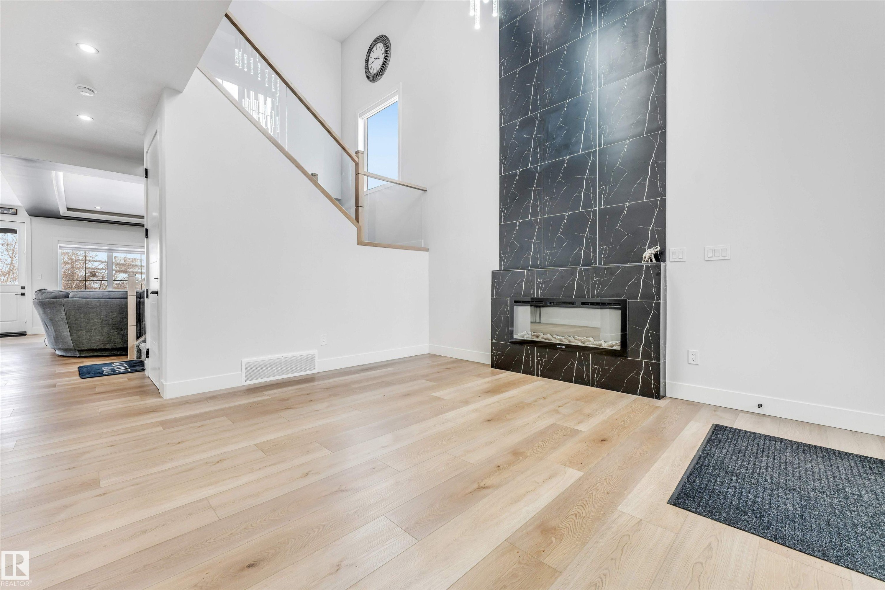 304 33 Avenue, Edmonton, AB - Indoor Photo Showing Other Room With Fireplace