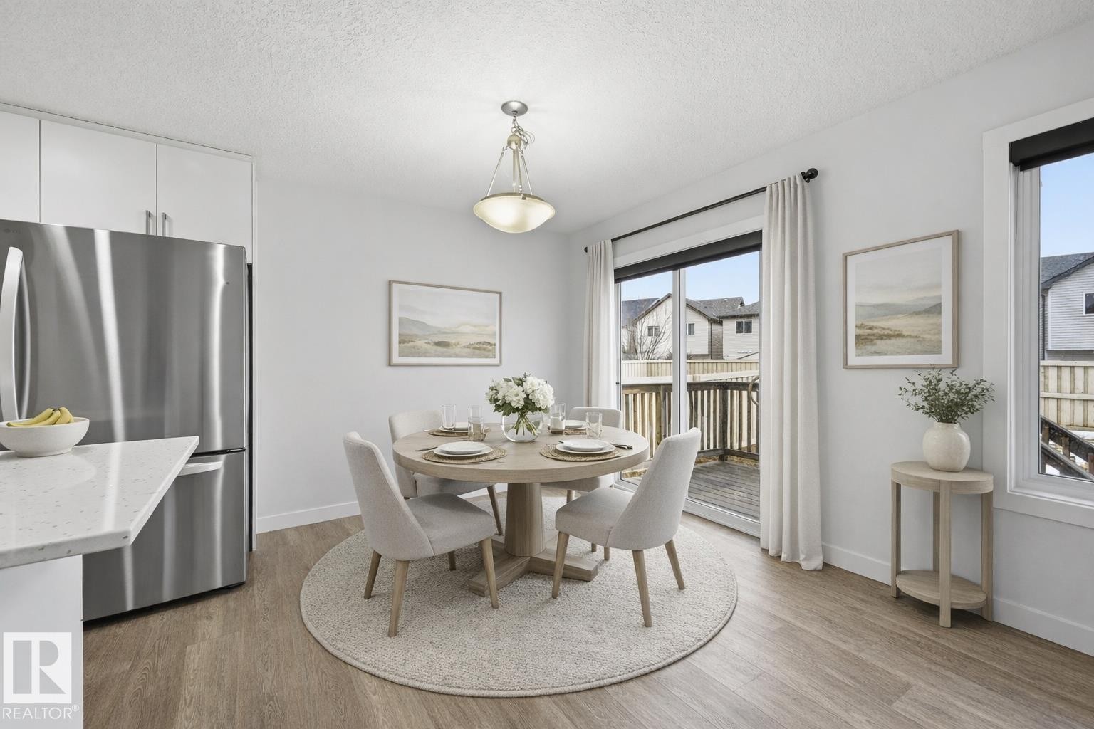 Virtually staged - 3609 Atkinson Loop, Edmonton, AB - Indoor Photo Showing Dining Room