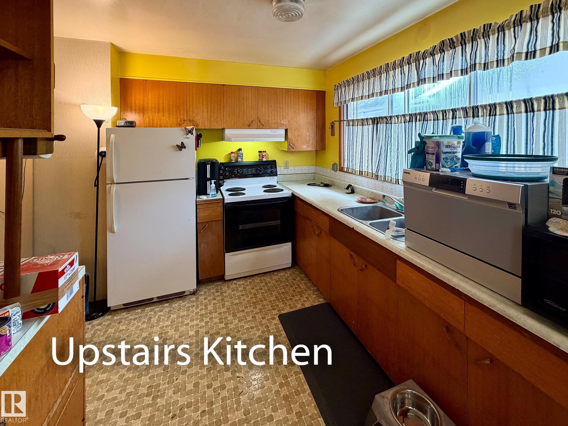 10512 55 Avenue, Edmonton, AB - Indoor Photo Showing Kitchen With Double Sink