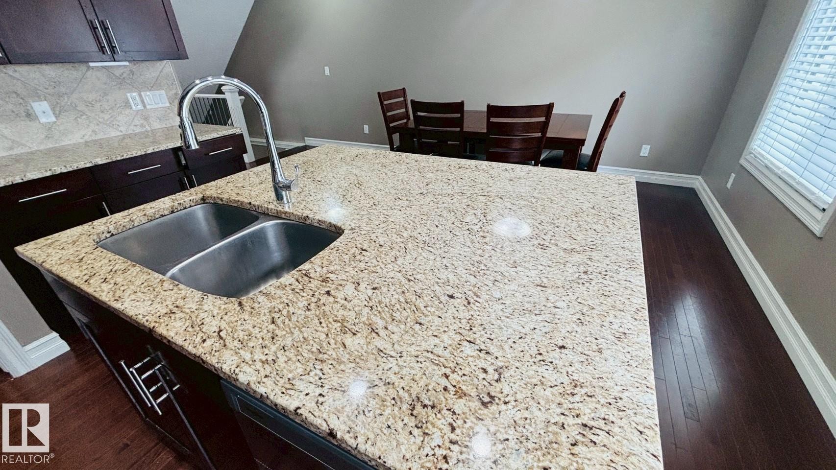 16 2003 Rabbit Hill Road Nw, Edmonton, AB - Indoor Photo Showing Kitchen With Double Sink