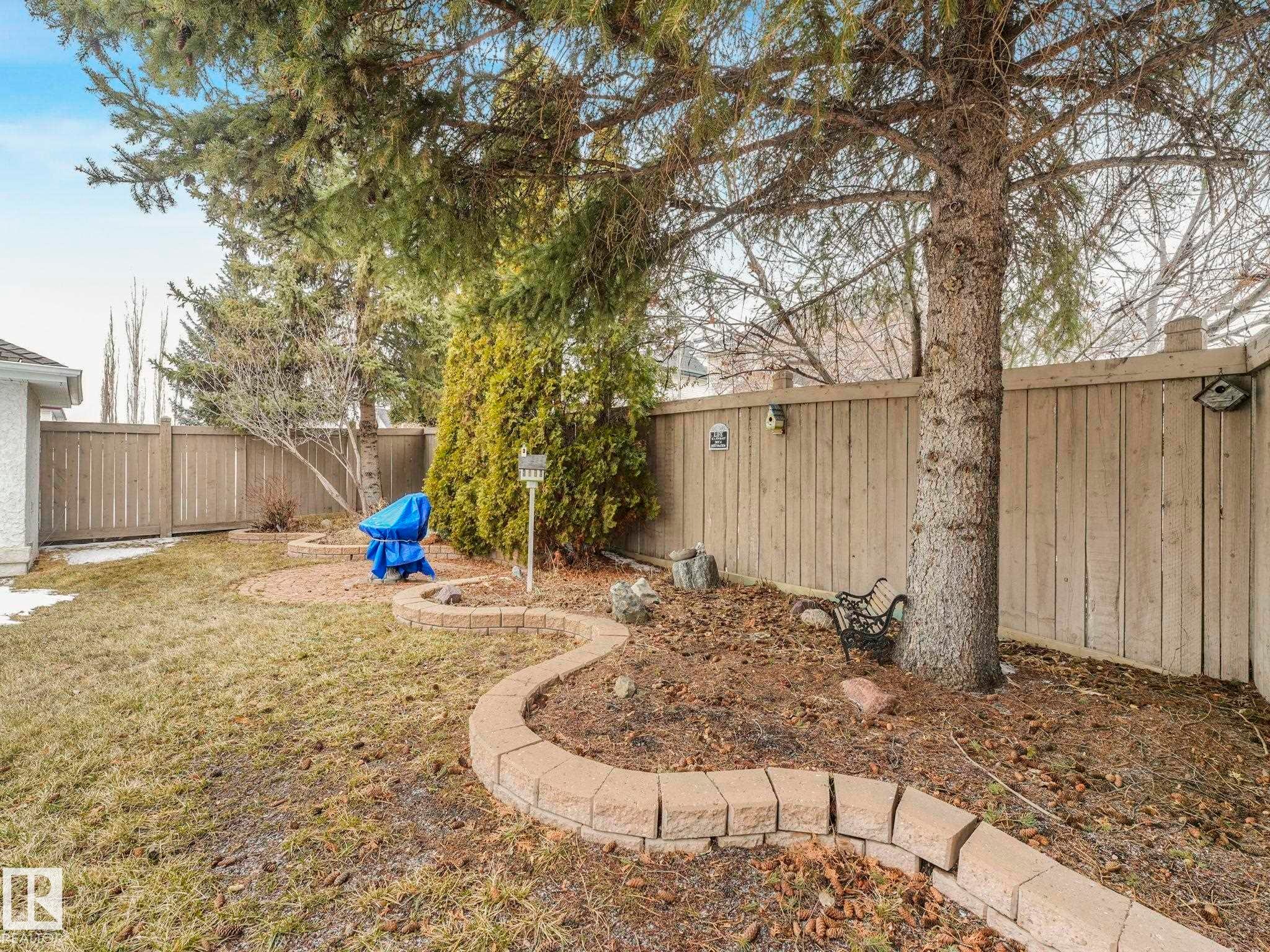 The property features a fenced yard with mature trees and a lawn - 11704 11 Avenue, Edmonton, AB - Outdoor