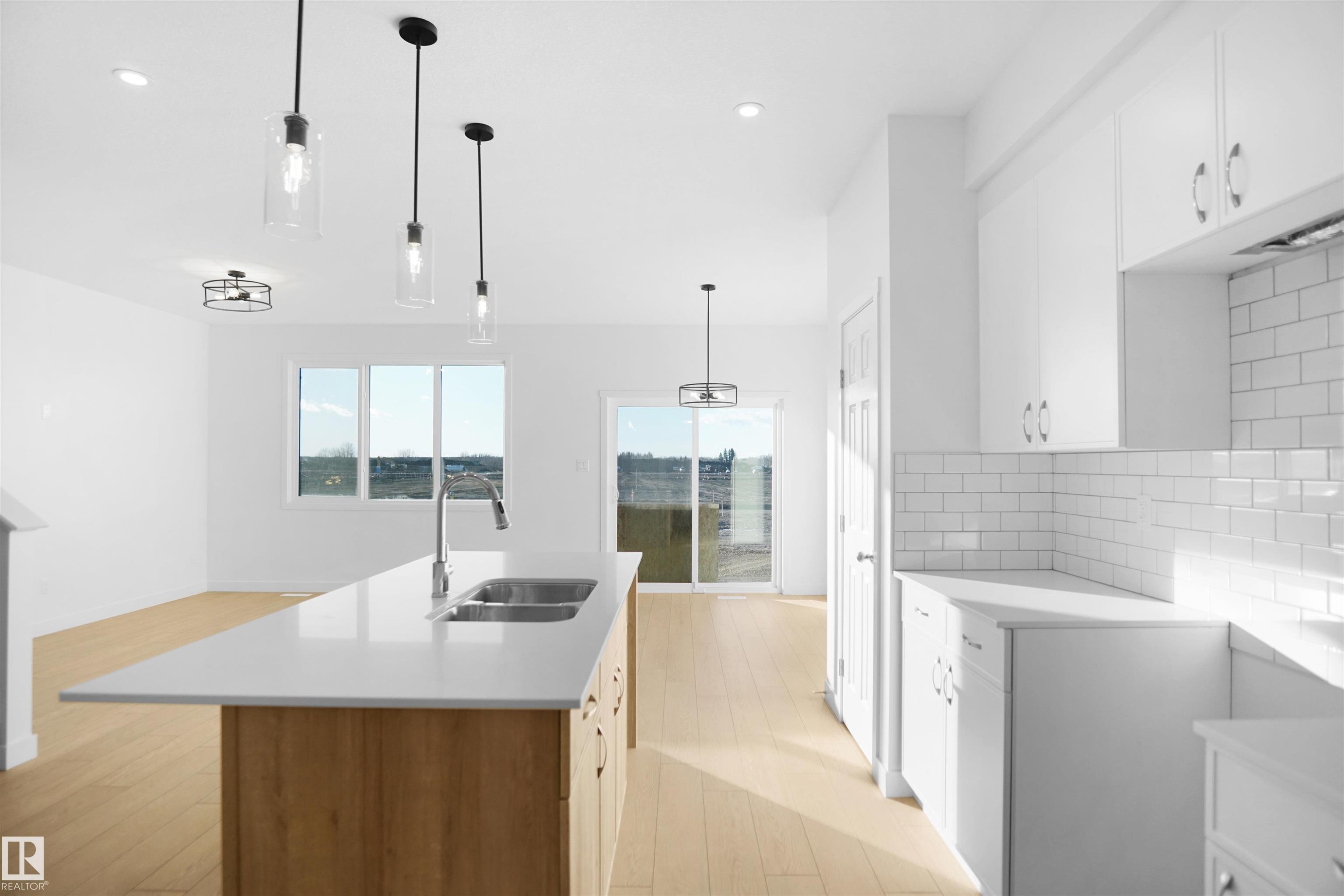 13136 214 Street, Edmonton, AB - Indoor Photo Showing Kitchen With Double Sink With Upgraded Kitchen