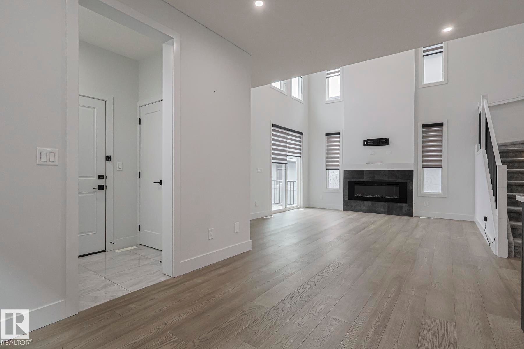 7446 Colonel Mewburn Road, Edmonton, AB - Indoor With Fireplace
