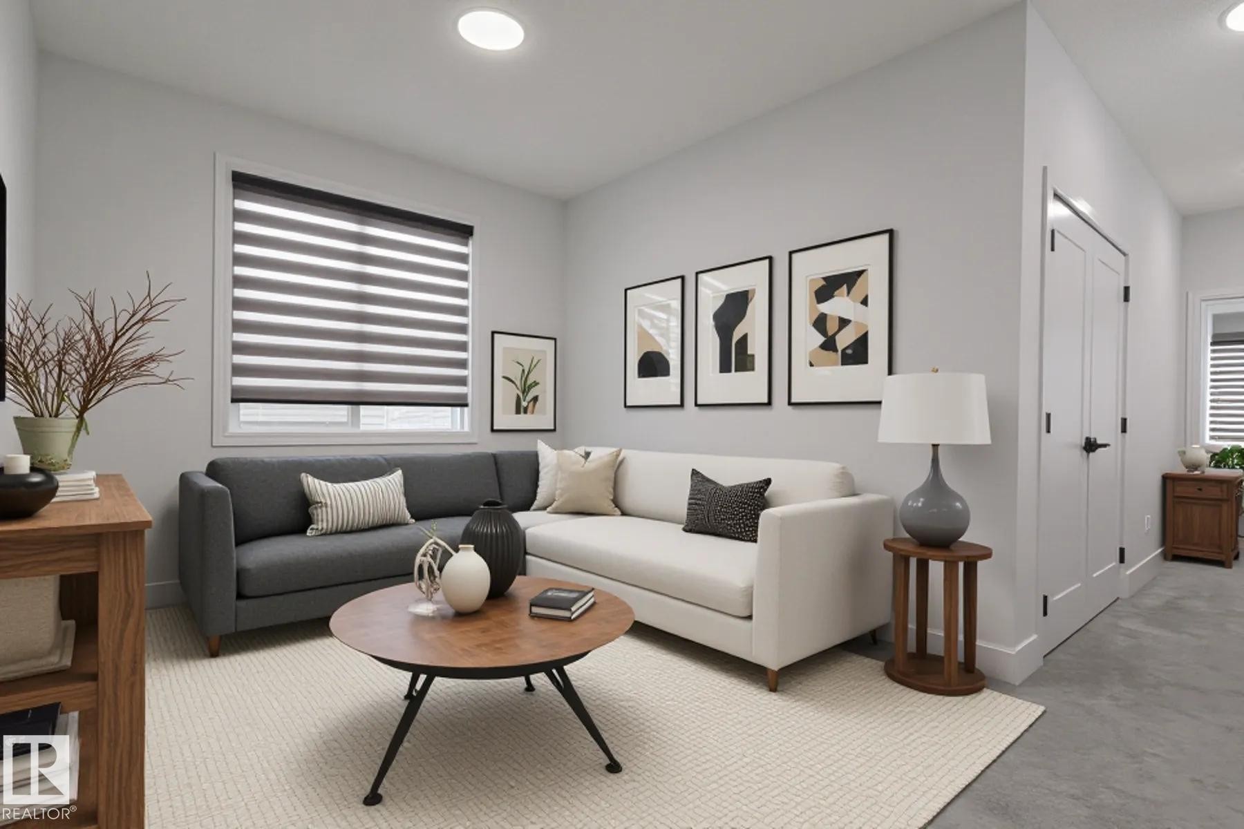 7446 Colonel Mewburn Road, Edmonton, AB - Indoor Photo Showing Living Room