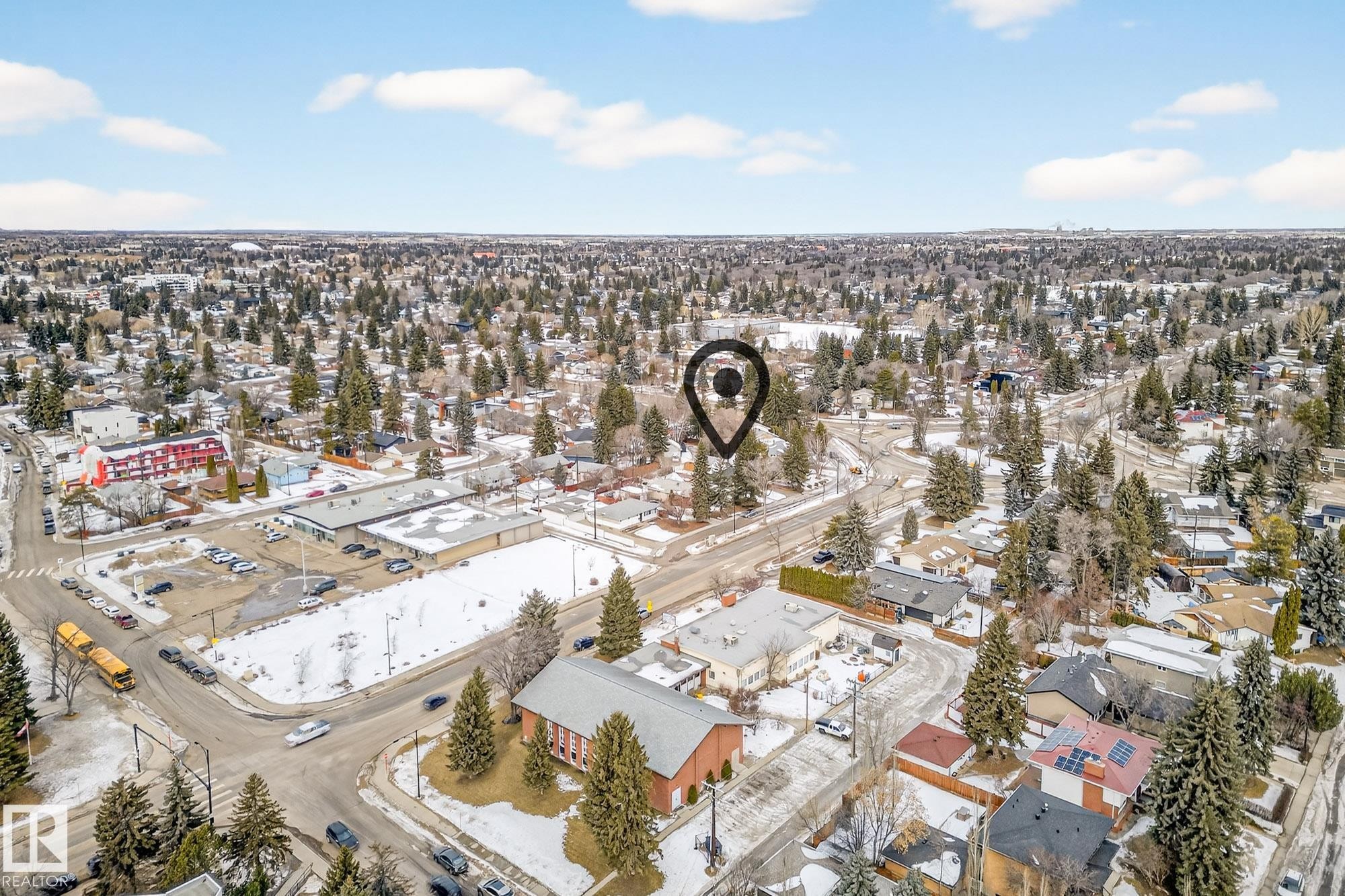 Drone / aerial view - 8604 142 Street, Edmonton, AB - Outdoor With View