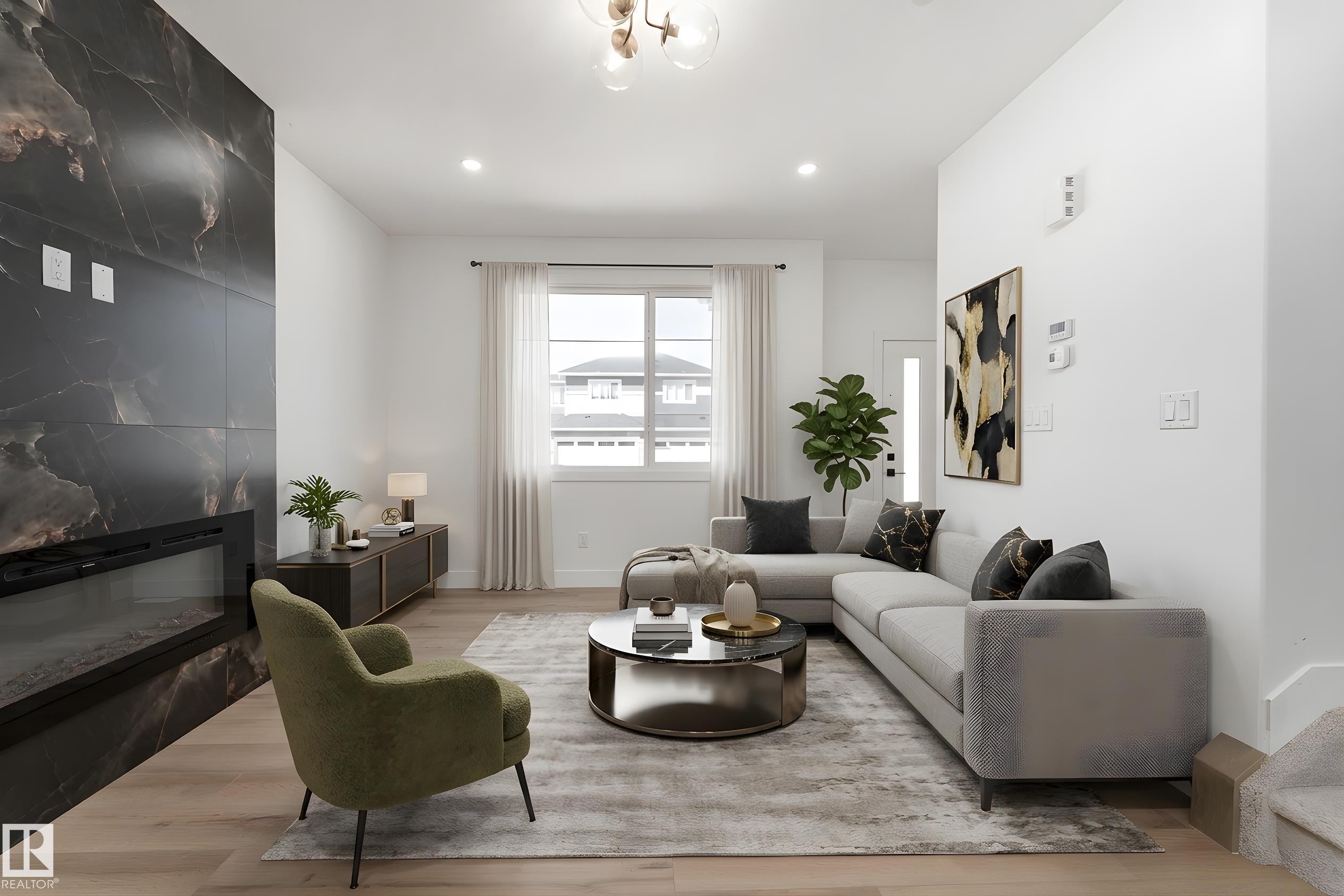 3117 Magpie Way, Edmonton, AB - Indoor With Fireplace