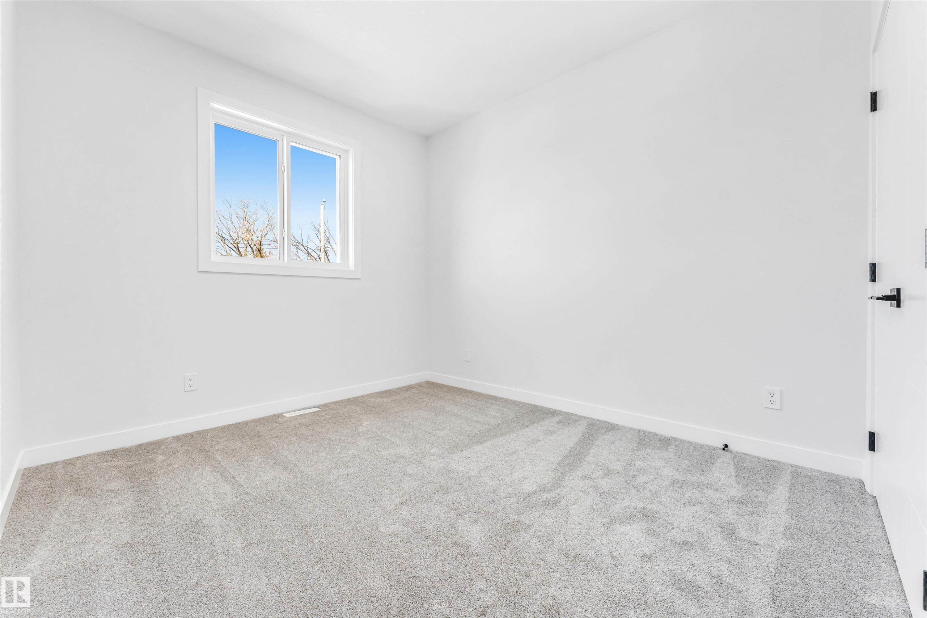 This room features light grey carpeting, white walls, and a window with white trim - 10962 157 Street, Edmonton, AB - Indoor Photo Showing Other Room
