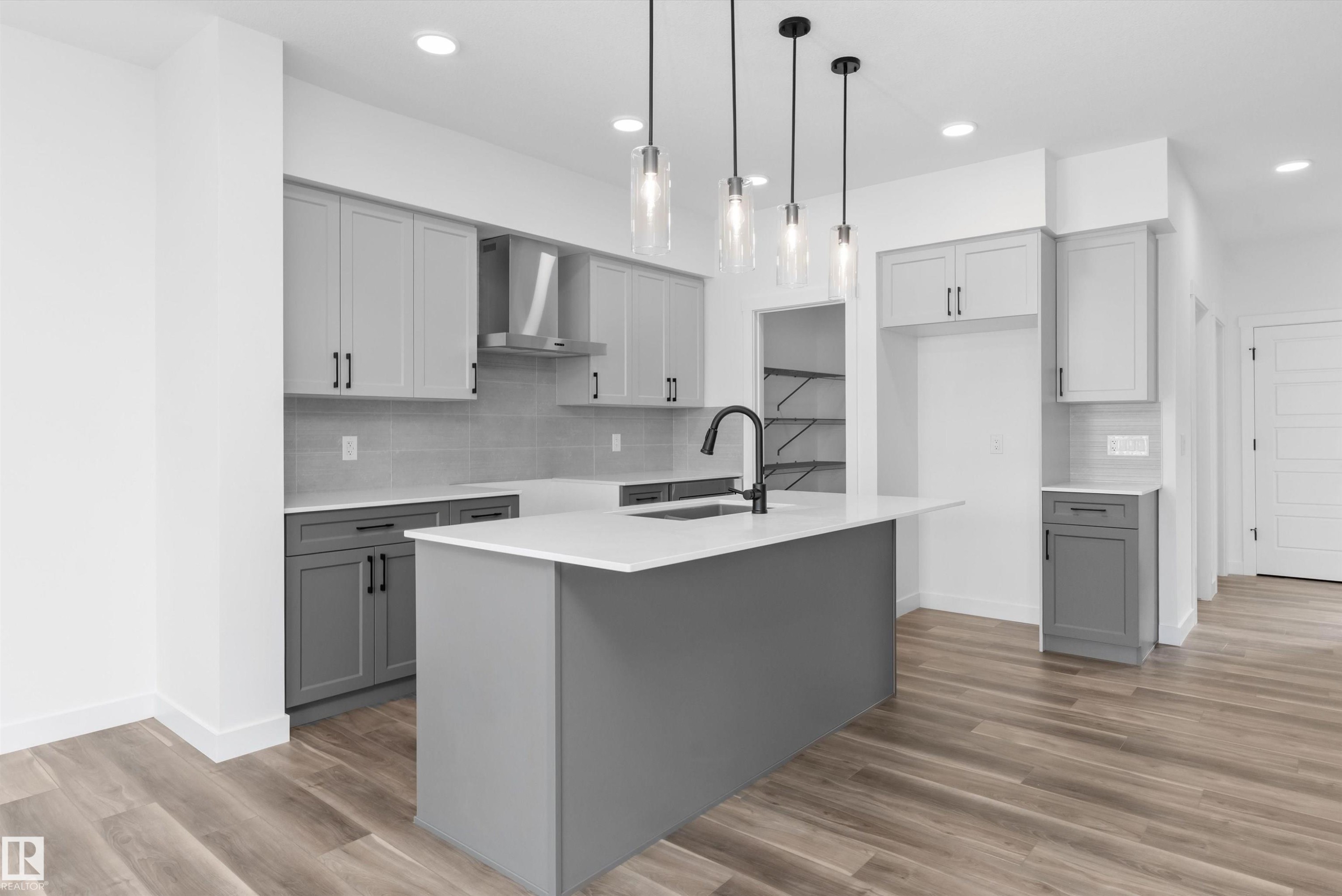 1066 Cristall Crescent Sw, Edmonton, AB - Indoor Photo Showing Kitchen With Upgraded Kitchen