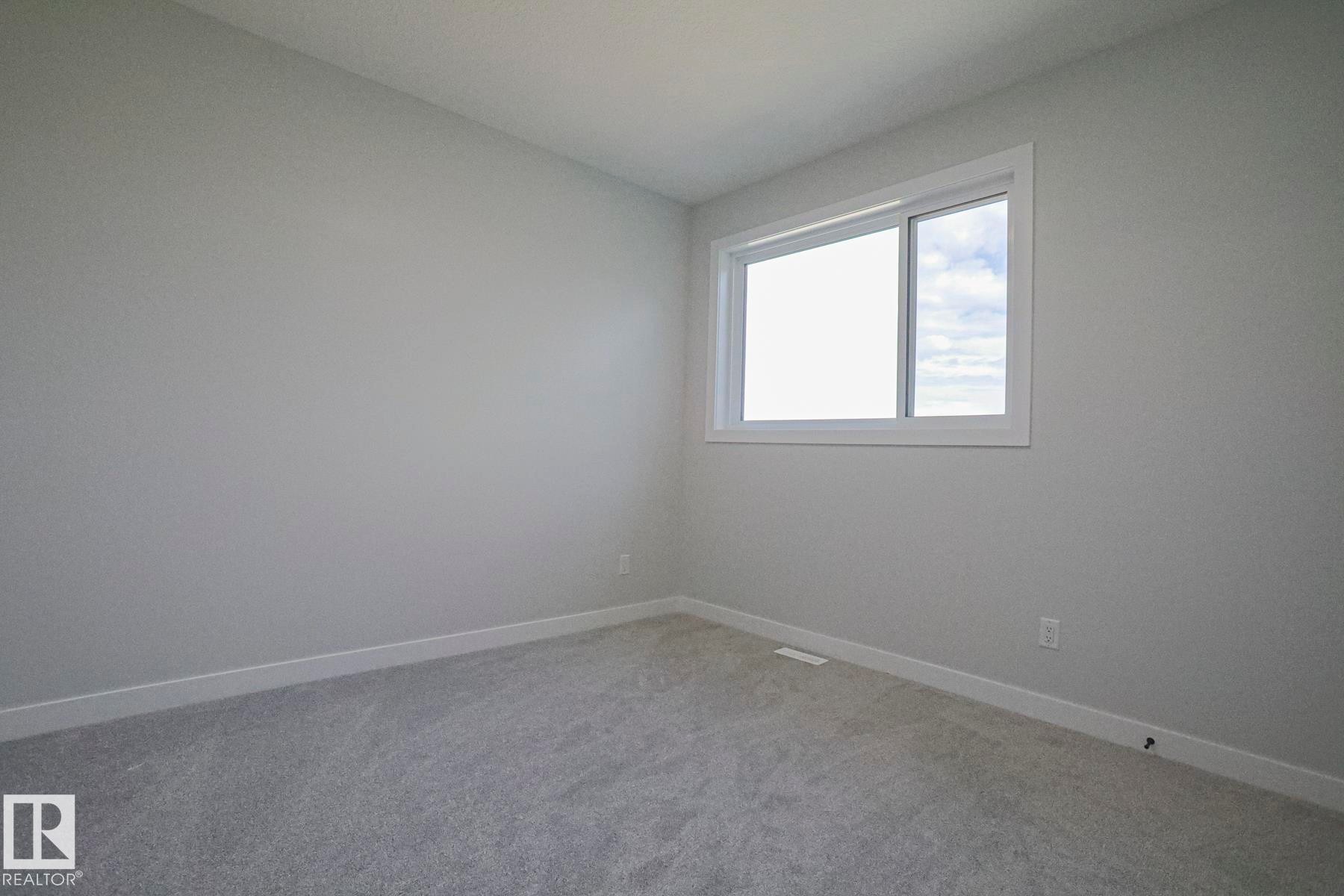 This room features light grey walls, white trim, and grey carpet - Rural Leduc County, AB - Indoor Photo Showing Other Room