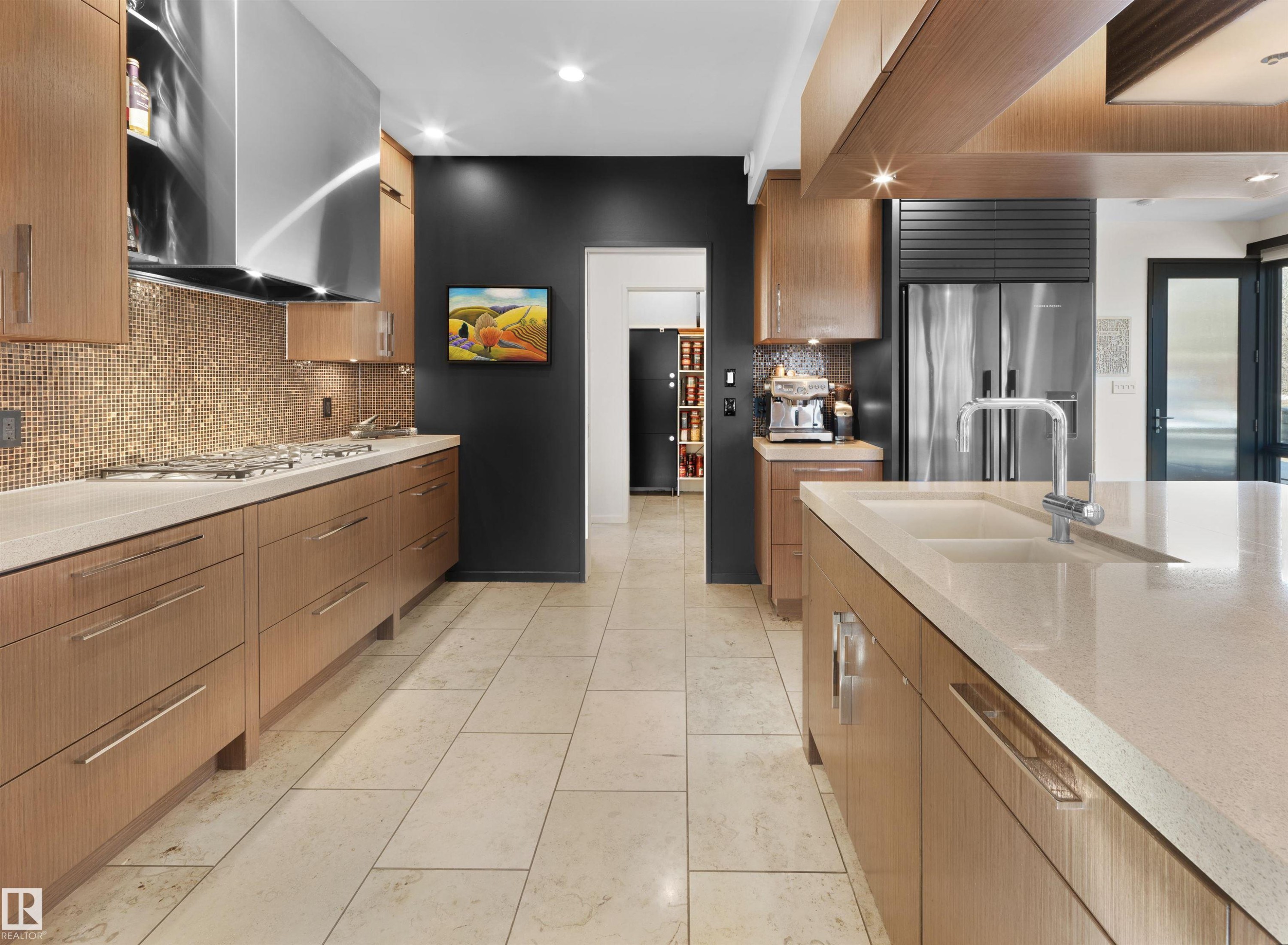 9651 87 Avenue, Edmonton, AB - Indoor Photo Showing Kitchen With Double Sink With Upgraded Kitchen