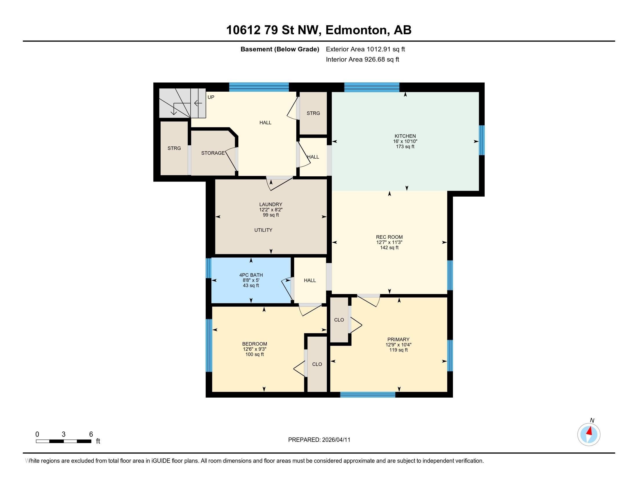 Floor plan - 10612 79 Street, Edmonton, AB