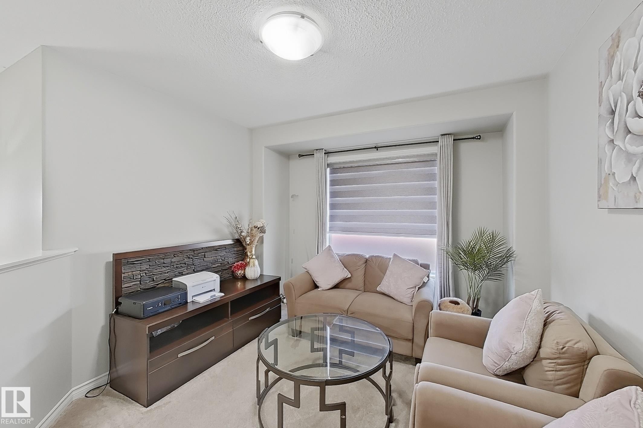 3215 22 Avenue, Edmonton, AB - Indoor Photo Showing Living Room