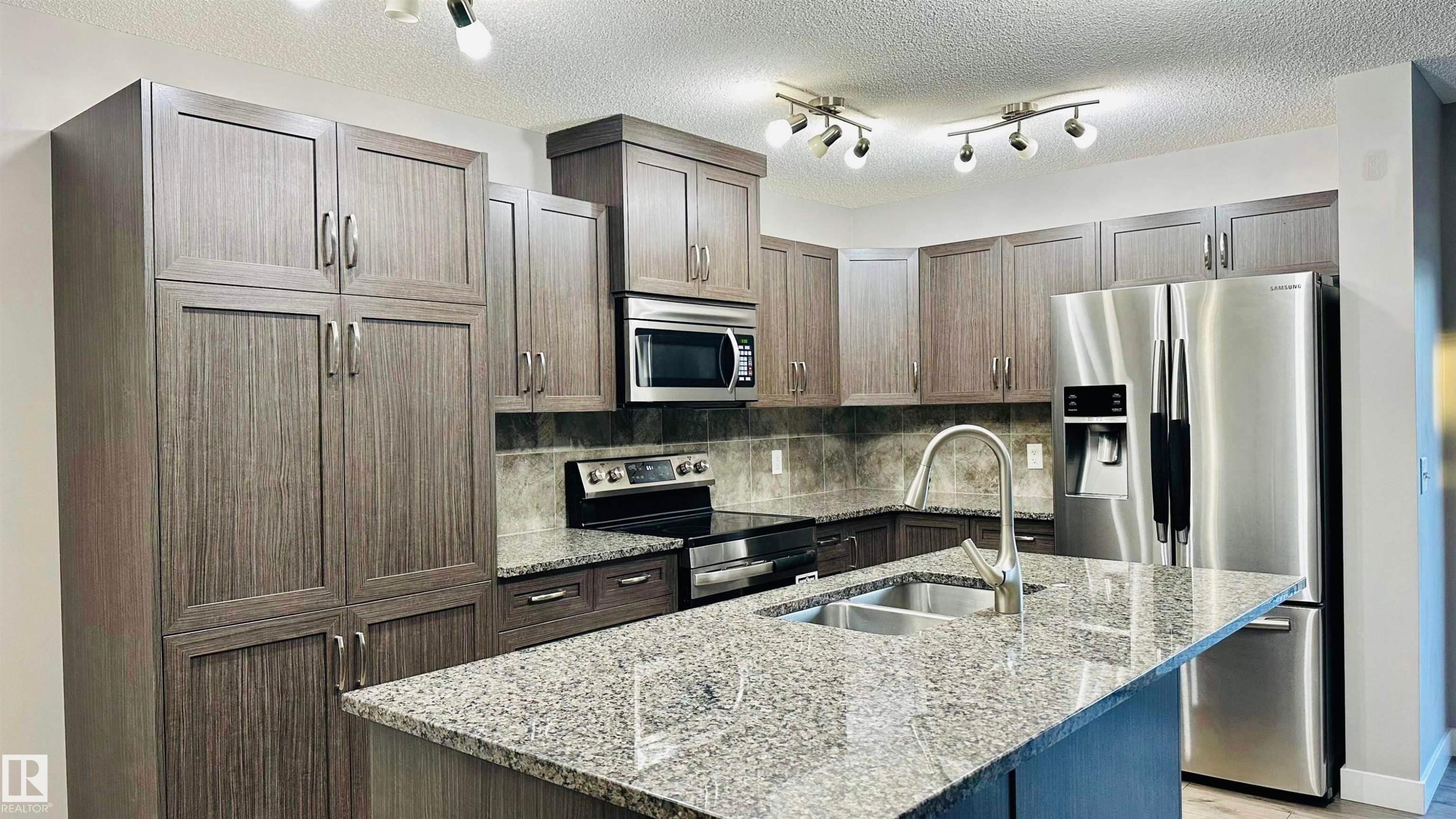 1105 33A Street, Edmonton, AB - Indoor Photo Showing Kitchen With Stainless Steel Kitchen With Double Sink With Upgraded Kitchen