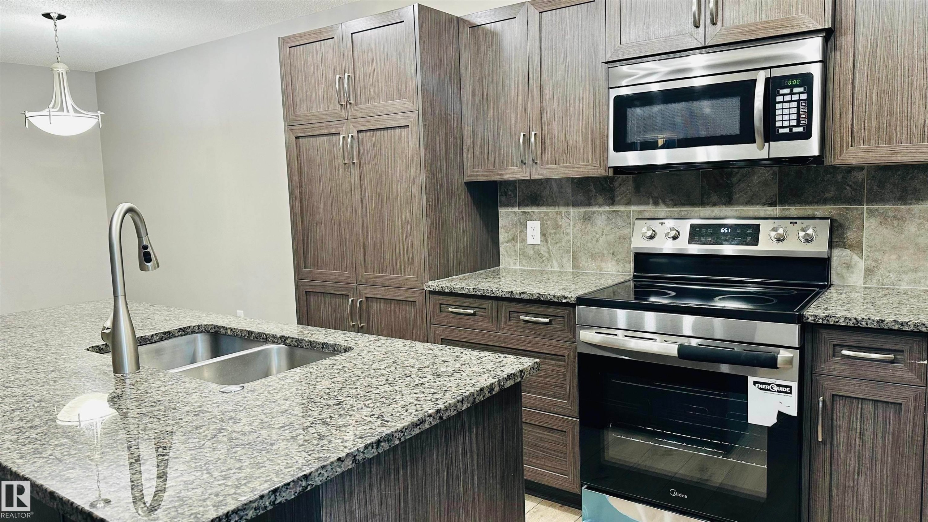 1105 33A Street, Edmonton, AB - Indoor Photo Showing Kitchen With Stainless Steel Kitchen With Double Sink With Upgraded Kitchen