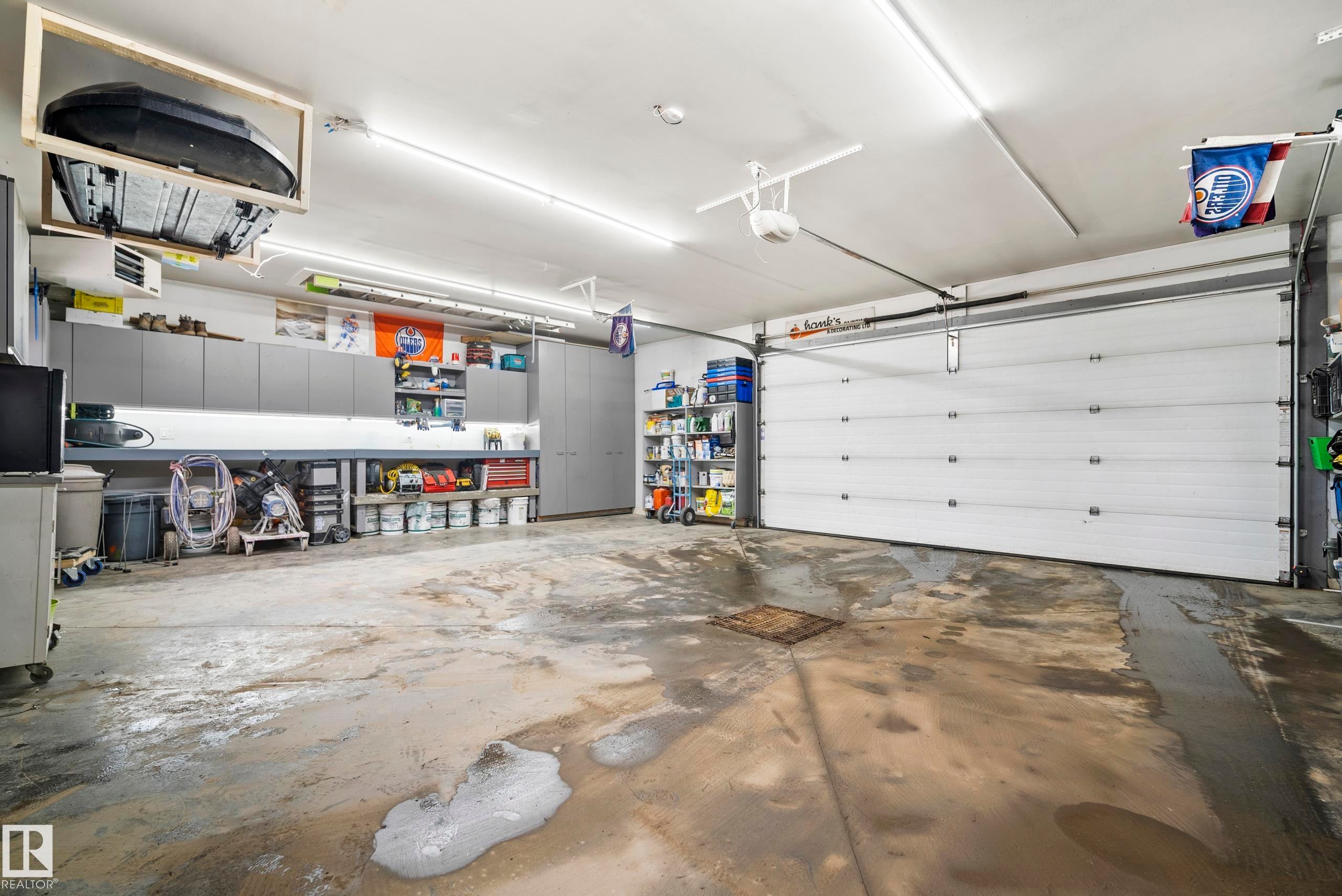 Oversize heated garage - built in 2014 - 13519 110 A Avenue, Edmonton, AB - Indoor Photo Showing Garage