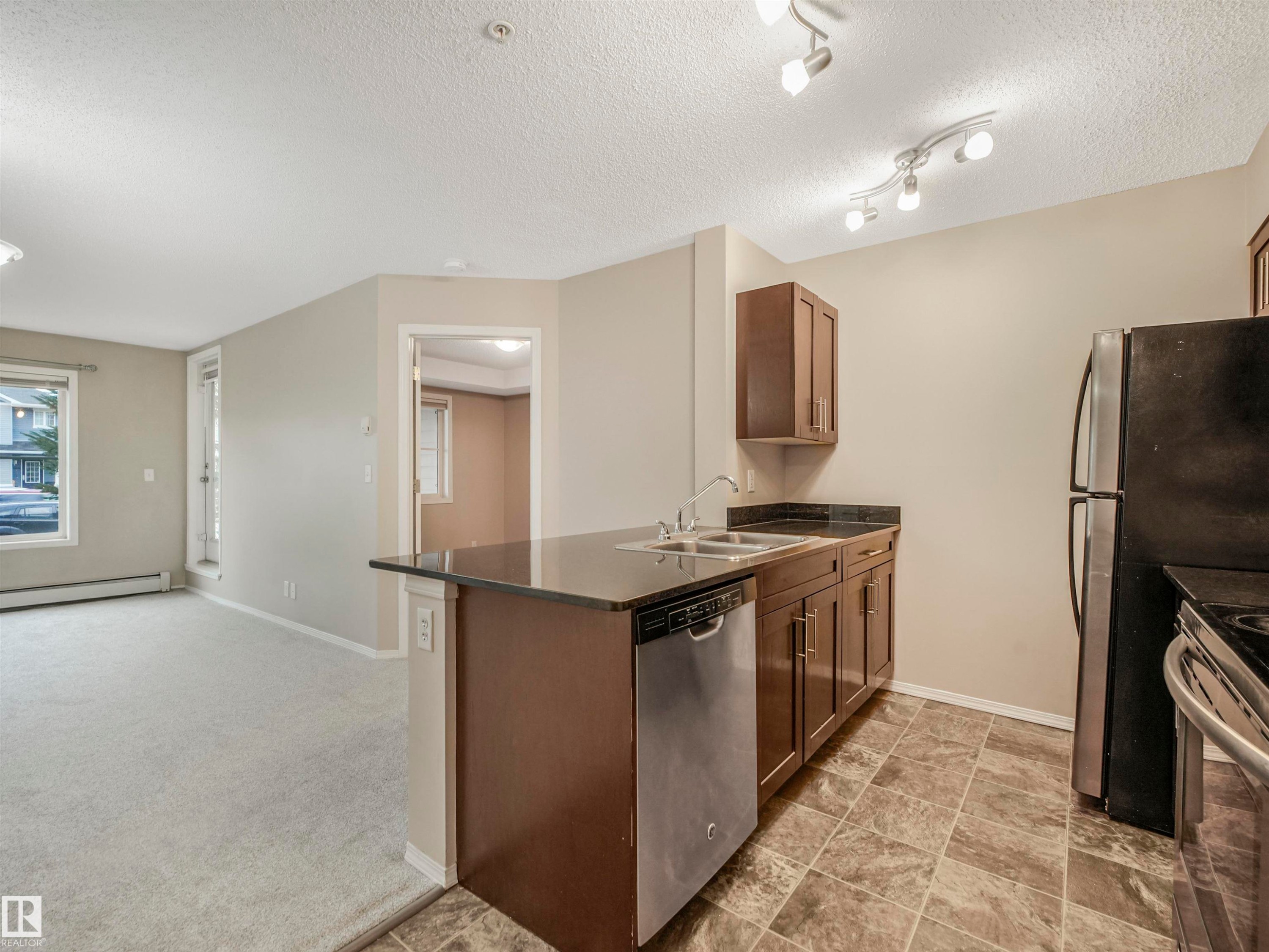 116 530 Watt Boulevard, Edmonton, AB - Indoor Photo Showing Kitchen With Stainless Steel Kitchen With Double Sink