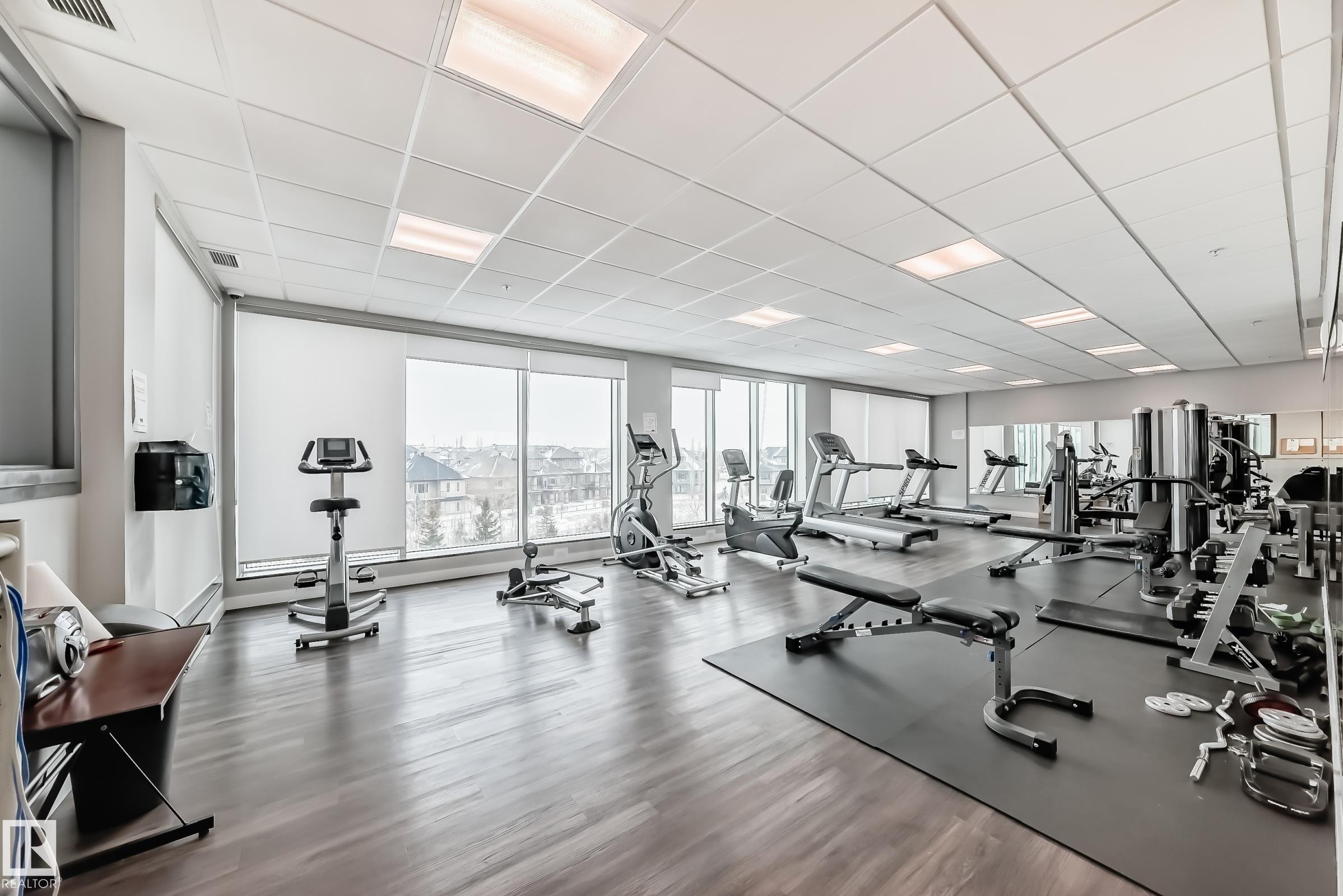 711 5151 Windermere Boulevard, Edmonton, AB - Indoor Photo Showing Gym Room