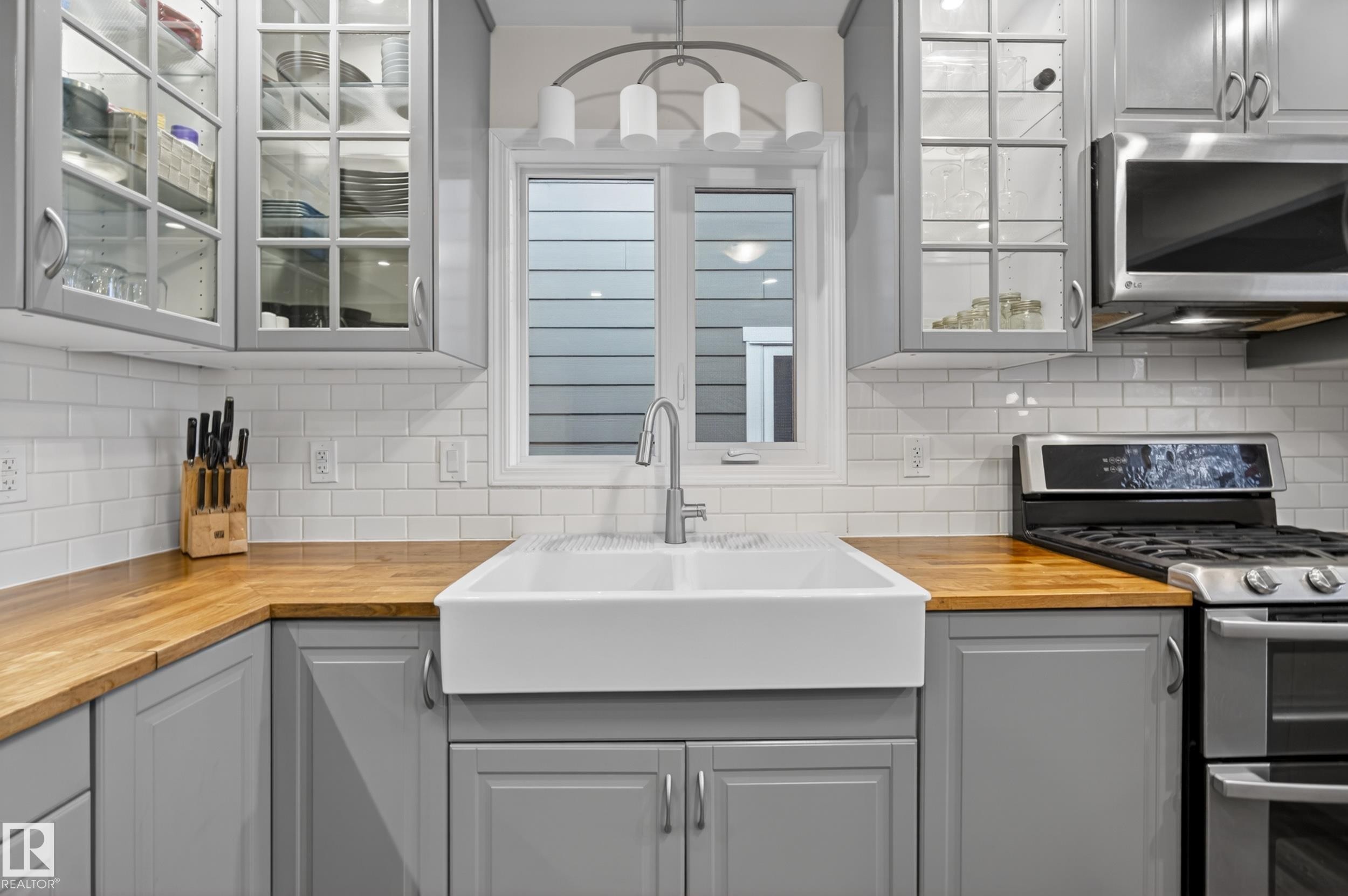 10328 76 Street, Edmonton, AB - Indoor Photo Showing Kitchen With Double Sink