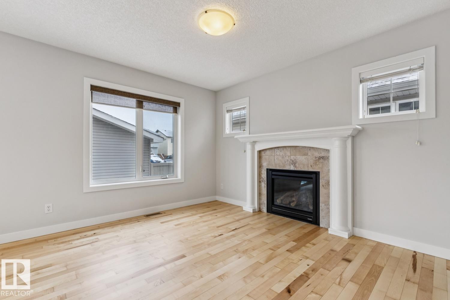 323 Avena Link, Leduc, AB - Indoor Photo Showing Living Room With Fireplace