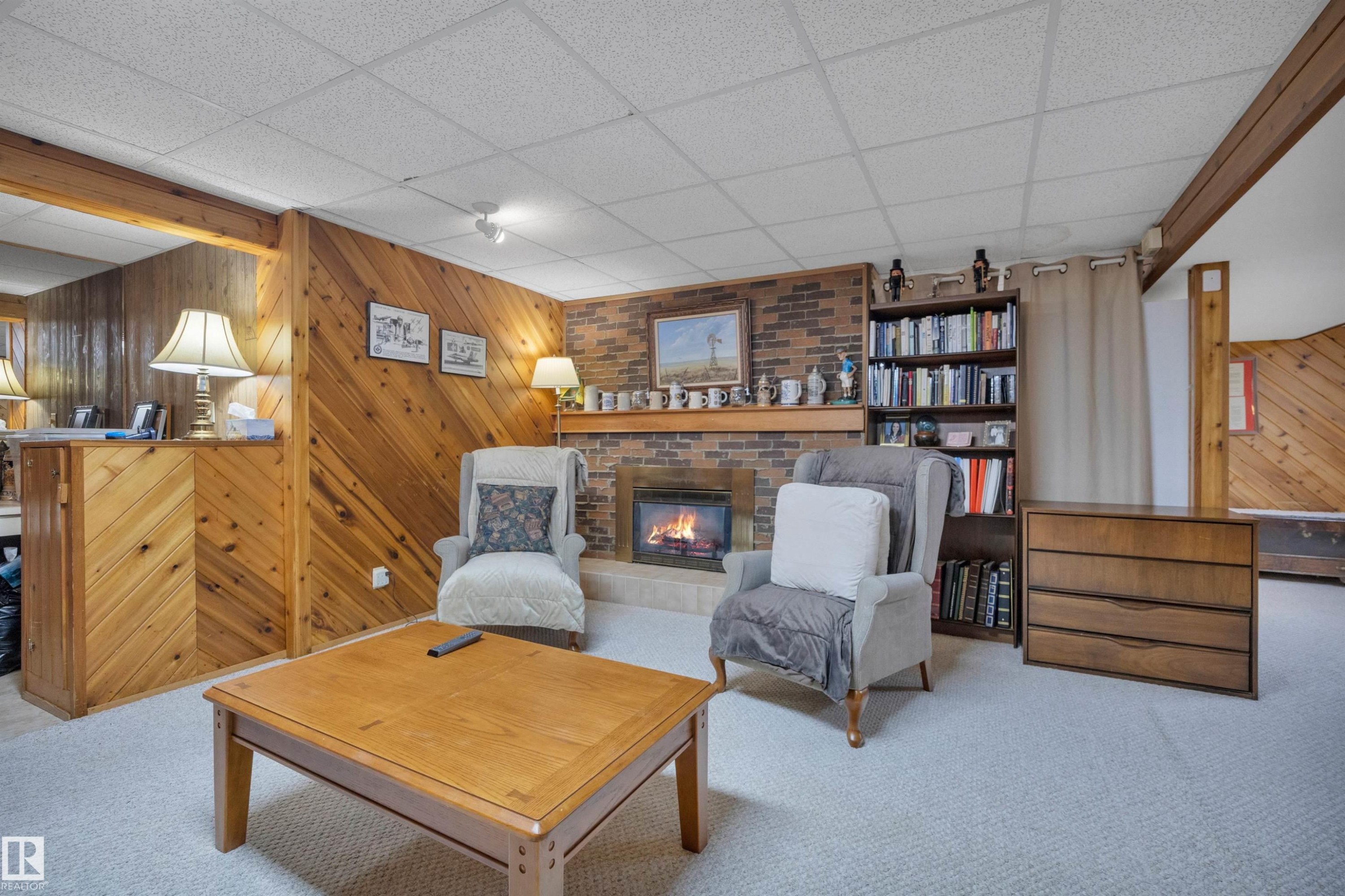 8649 27 Avenue, Edmonton, AB - Indoor With Fireplace