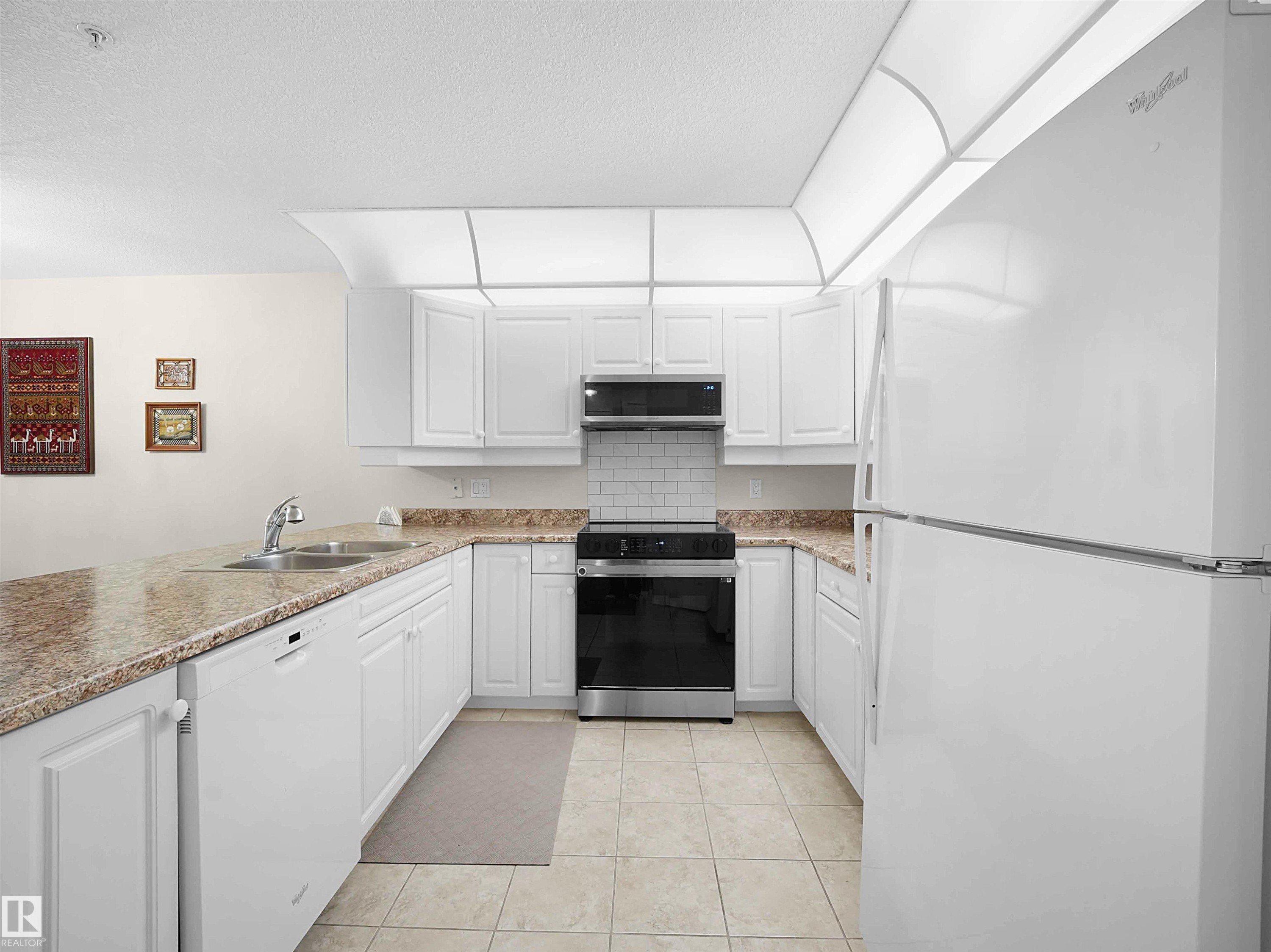 103 6703 172 Street, Edmonton, AB - Indoor Photo Showing Kitchen With Double Sink
