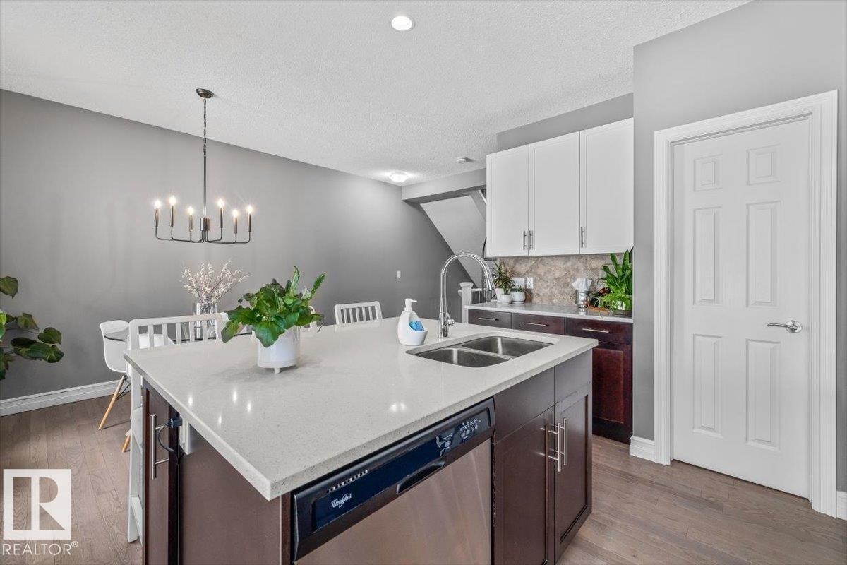 9 2003 Rabbit Hill Road, Edmonton, AB - Indoor Photo Showing Kitchen With Double Sink