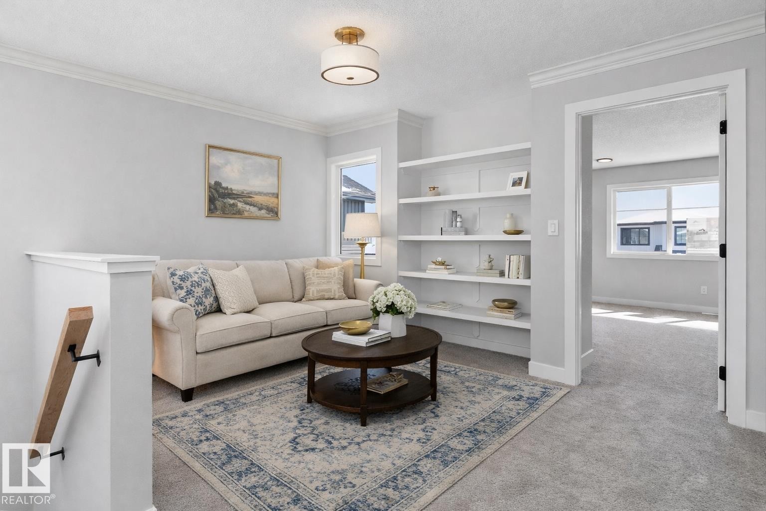 72 Maple Crescent, Gibbons, AB - Indoor Photo Showing Living Room