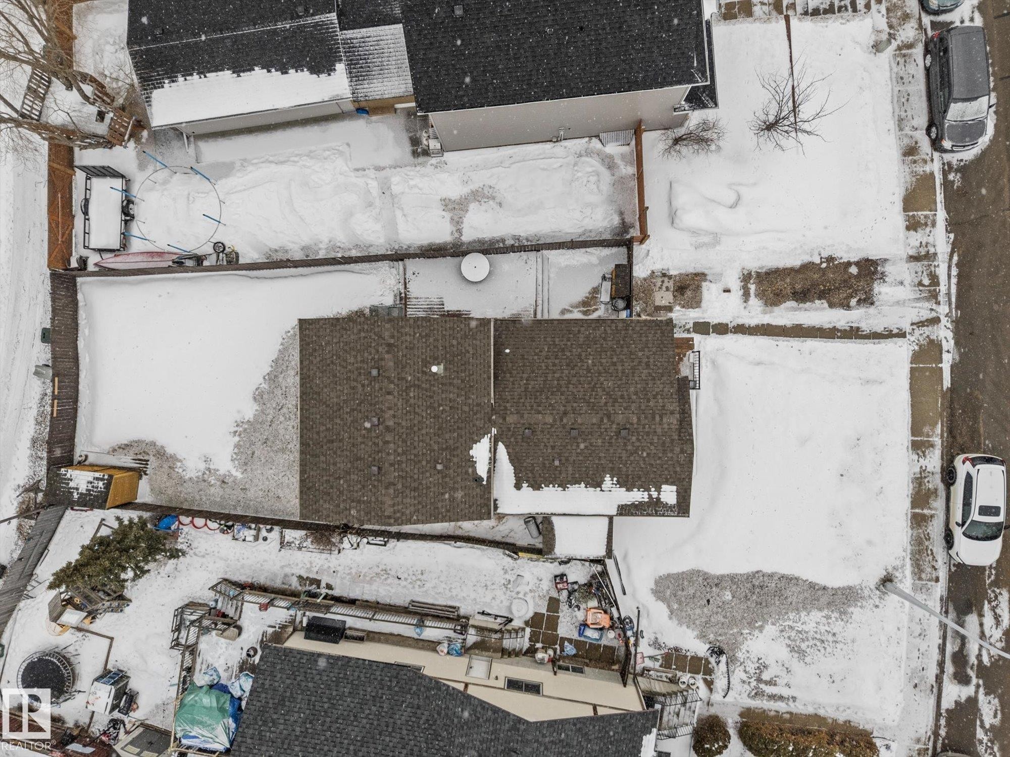 Aerial view showcasing the property's roof and surrounding grounds - 3908 44 Avenue, Stony Plain, AB - Outdoor