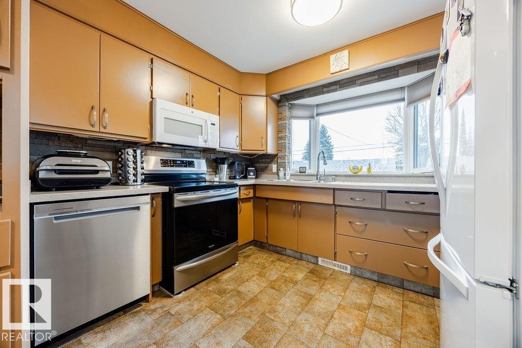 16807 80 Avenue, Edmonton, AB - Indoor Photo Showing Kitchen With Double Sink