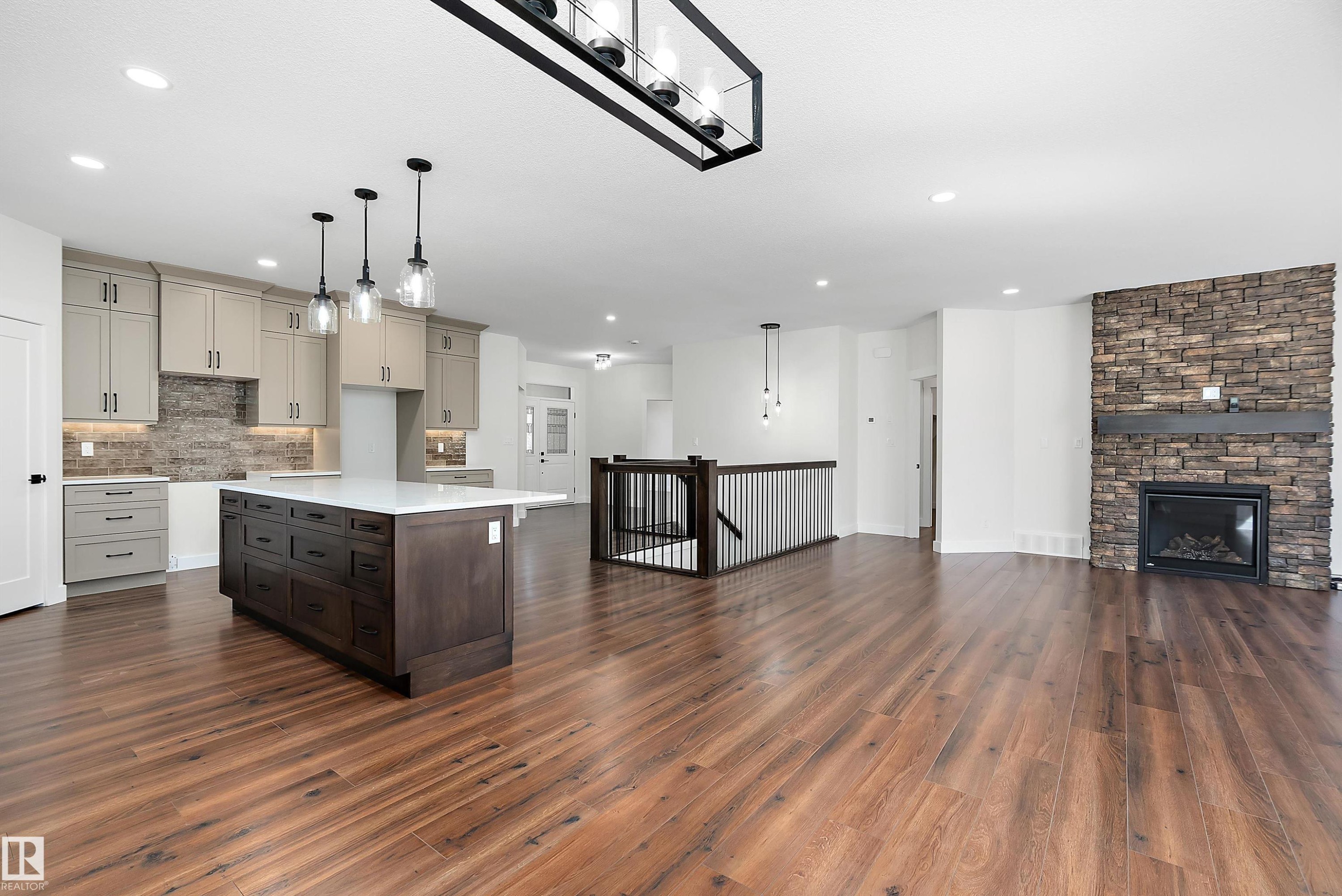 131 Bela Drive, Millet, AB - Indoor With Fireplace