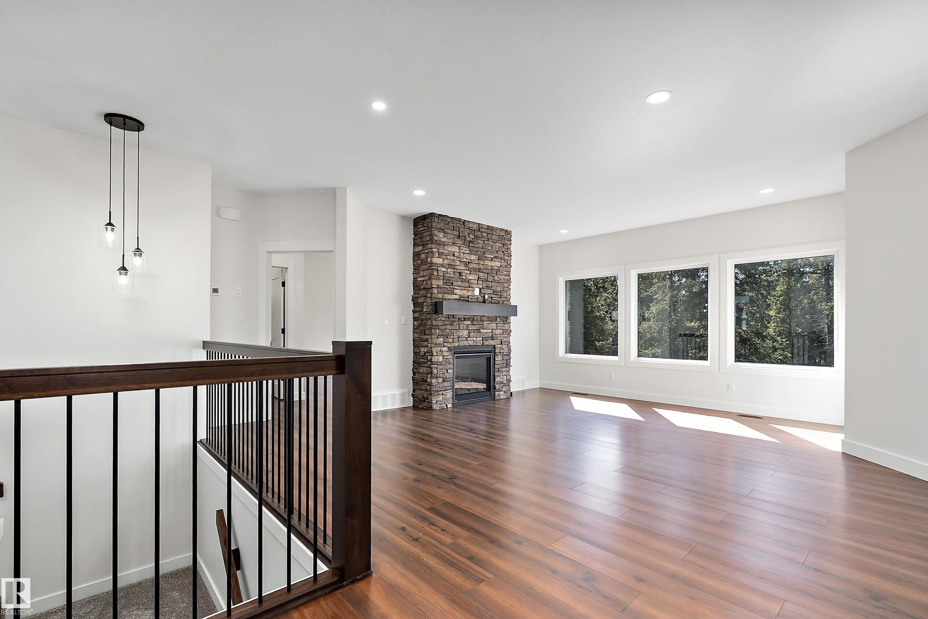 131 Bela Drive, Millet, AB - Indoor With Fireplace