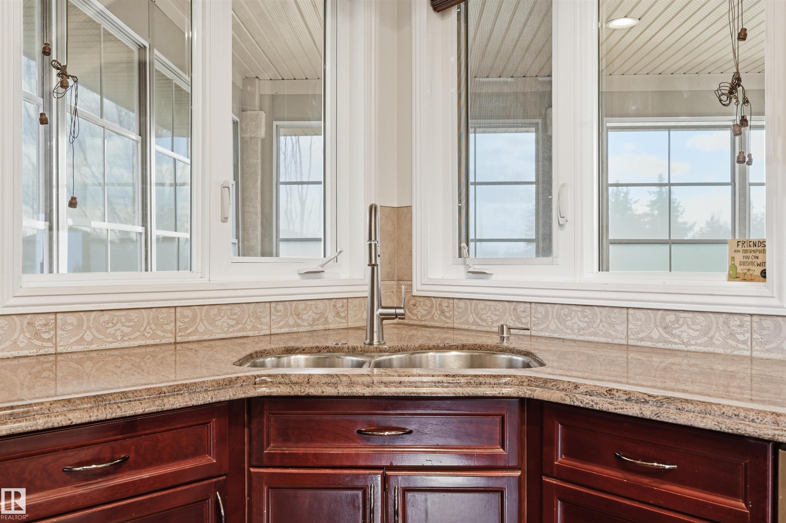 2423 Tegler Green, Edmonton, AB - Indoor Photo Showing Kitchen With Double Sink