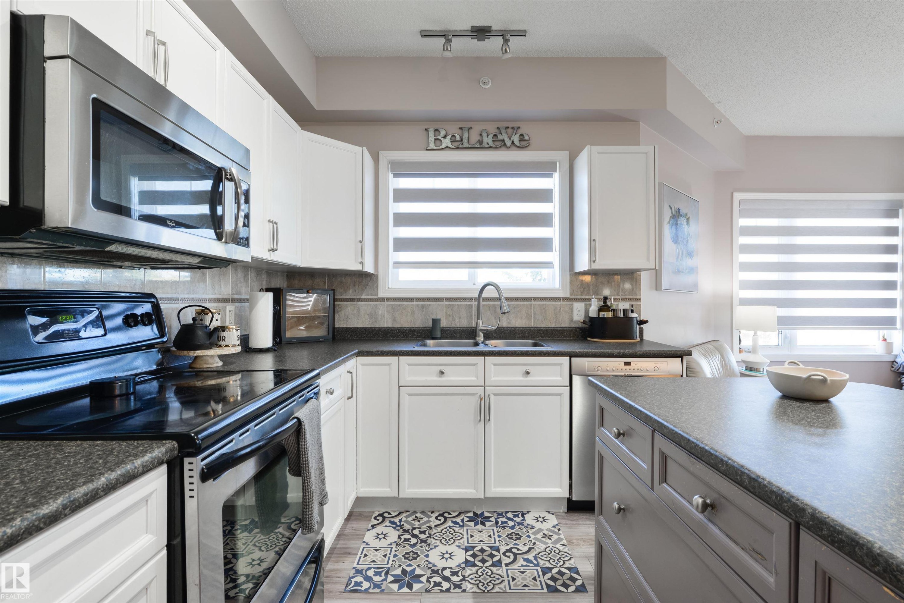 306 8931 156 Street, Edmonton, AB - Indoor Photo Showing Kitchen With Double Sink