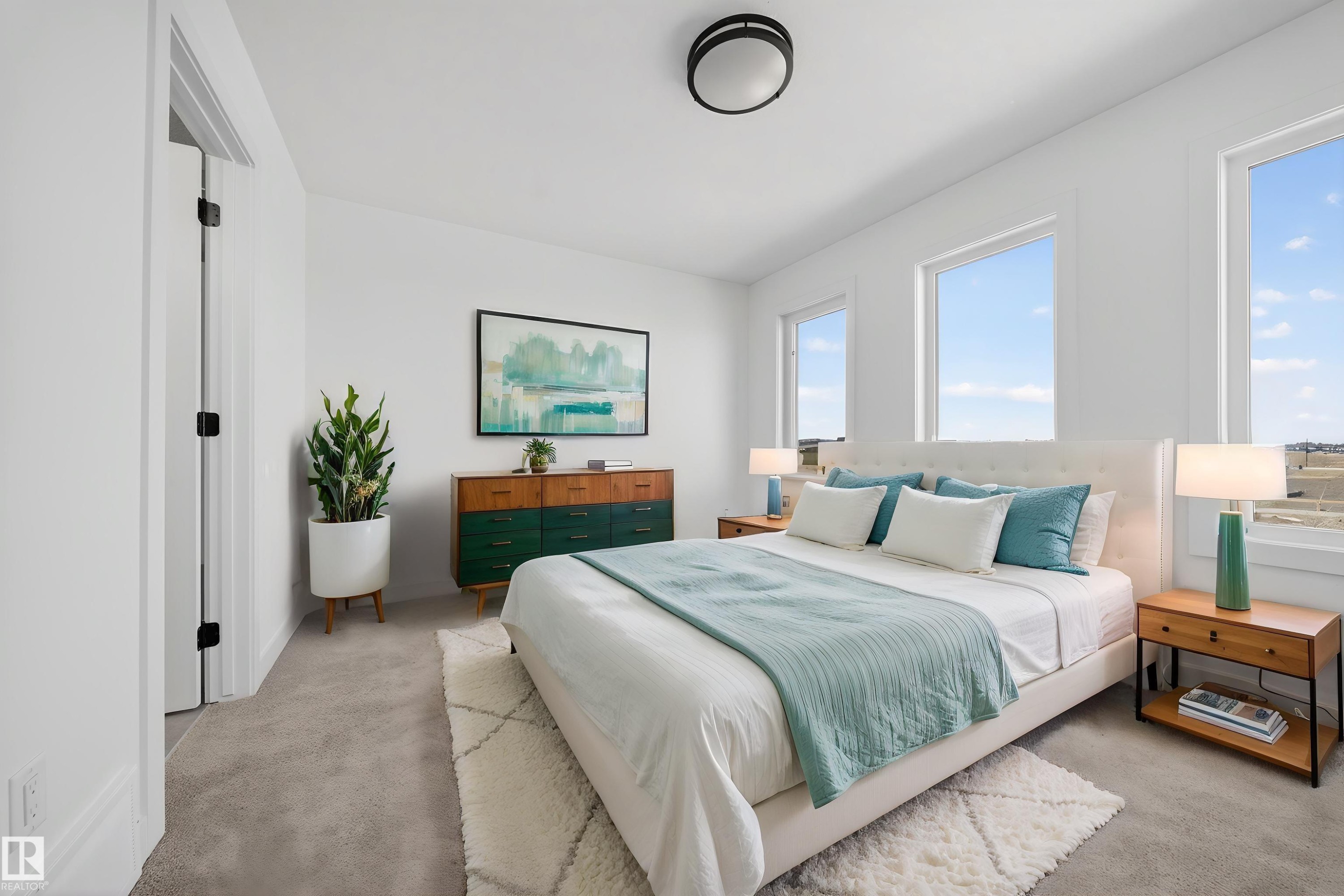 Virtually Staged - 227 Deer Valley Drive, Leduc, AB - Indoor Photo Showing Bedroom