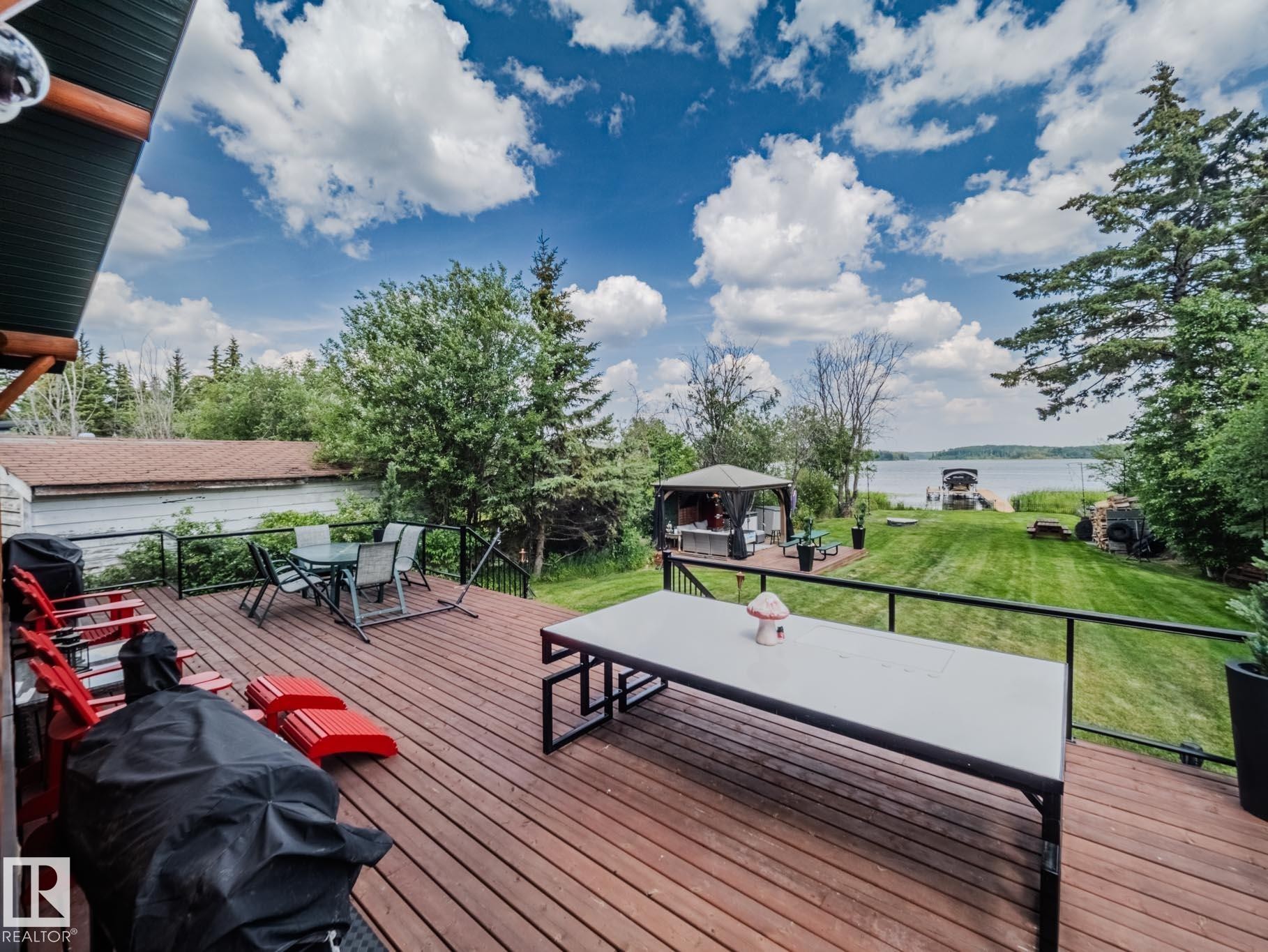 213 Lakeshore Drive, Rural Athabasca County, AB - Outdoor With Body Of Water With Deck Patio Veranda With View