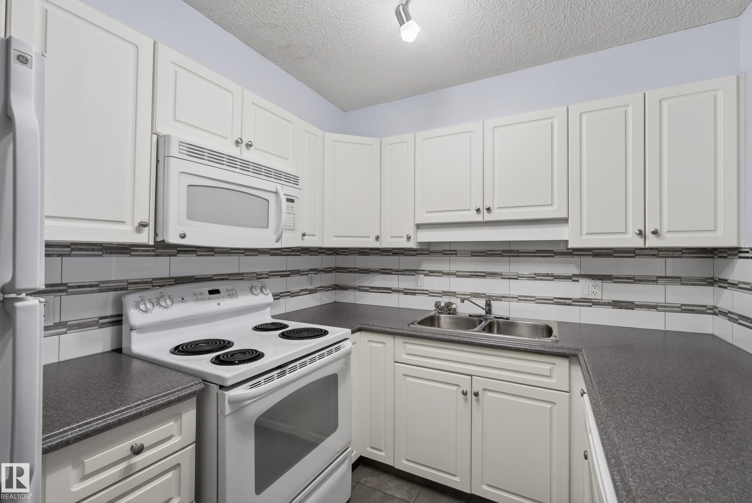 #113 13625 34 St Nw, Edmonton, AB - Indoor Photo Showing Kitchen With Double Sink
