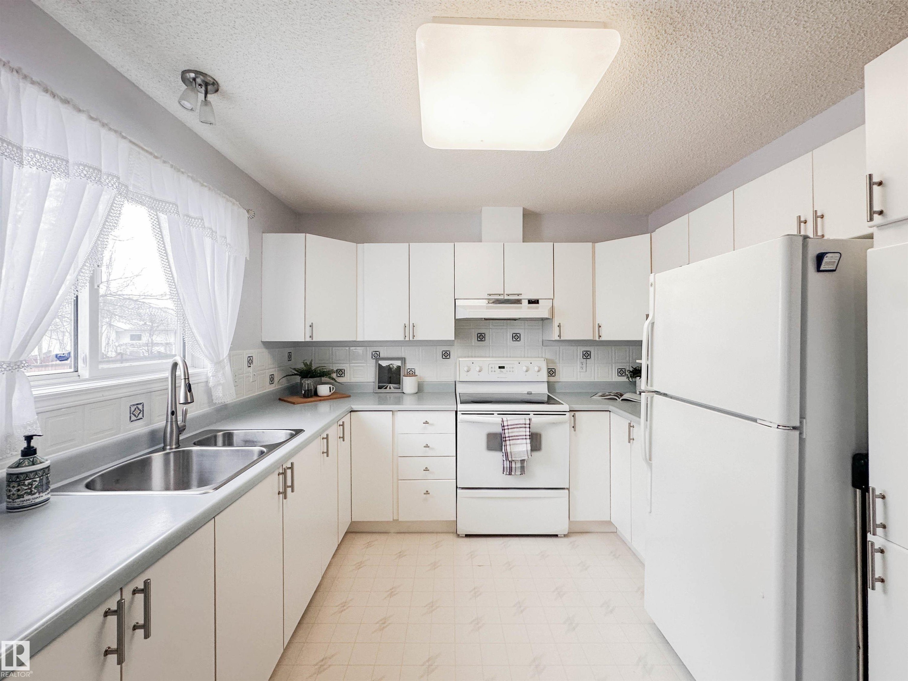 3 10 Devon Close, St. Albert, AB - Indoor Photo Showing Kitchen With Double Sink