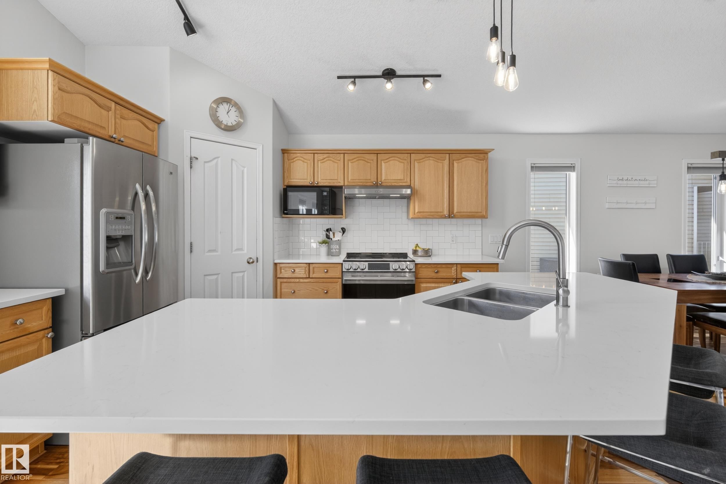 339 Foxboro Drive, Sherwood Park, AB - Indoor Photo Showing Kitchen With Double Sink
